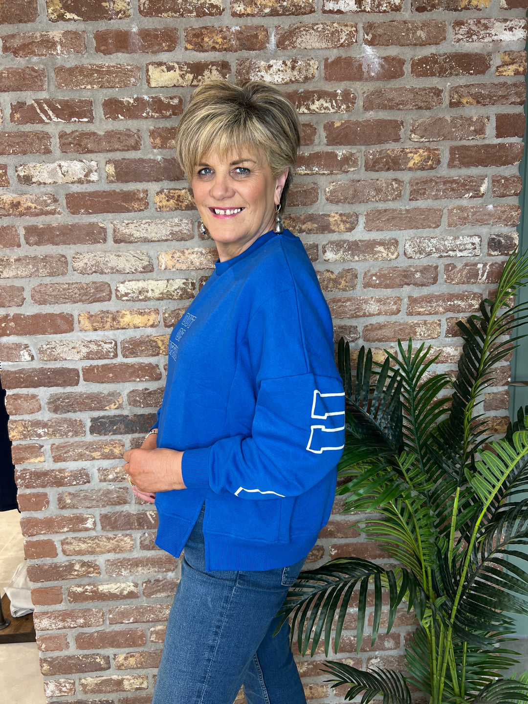 Culture Charlie Sweatshirt In Nautical Blue