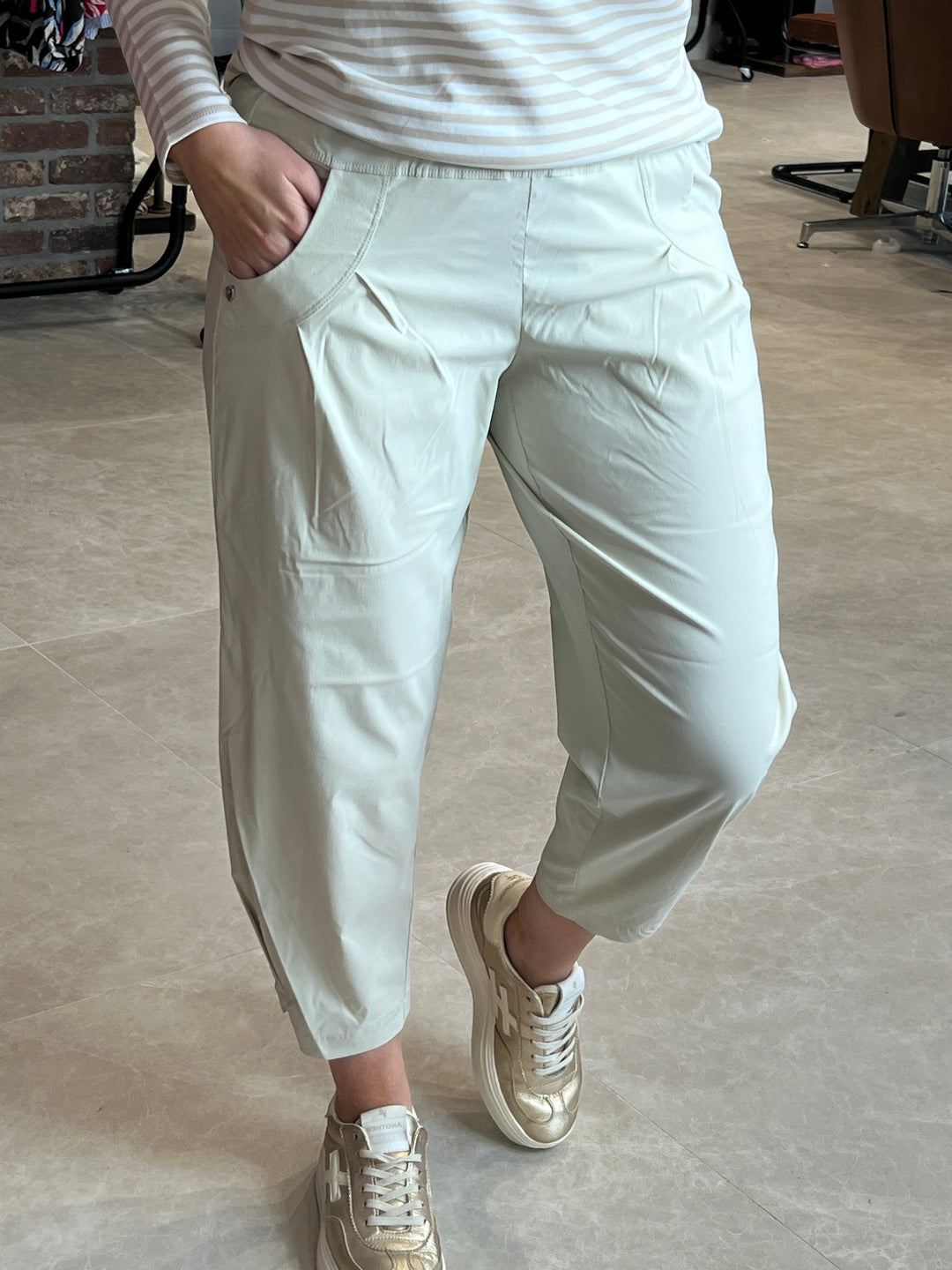 Stehmann Rachell Bengaline Trousers In Stone