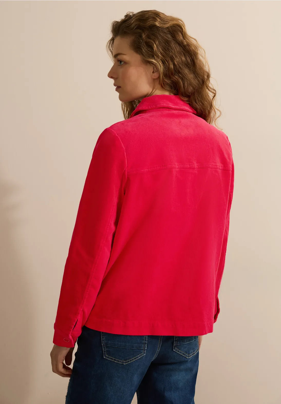 Cecil Cord Overshirt In Granita Red