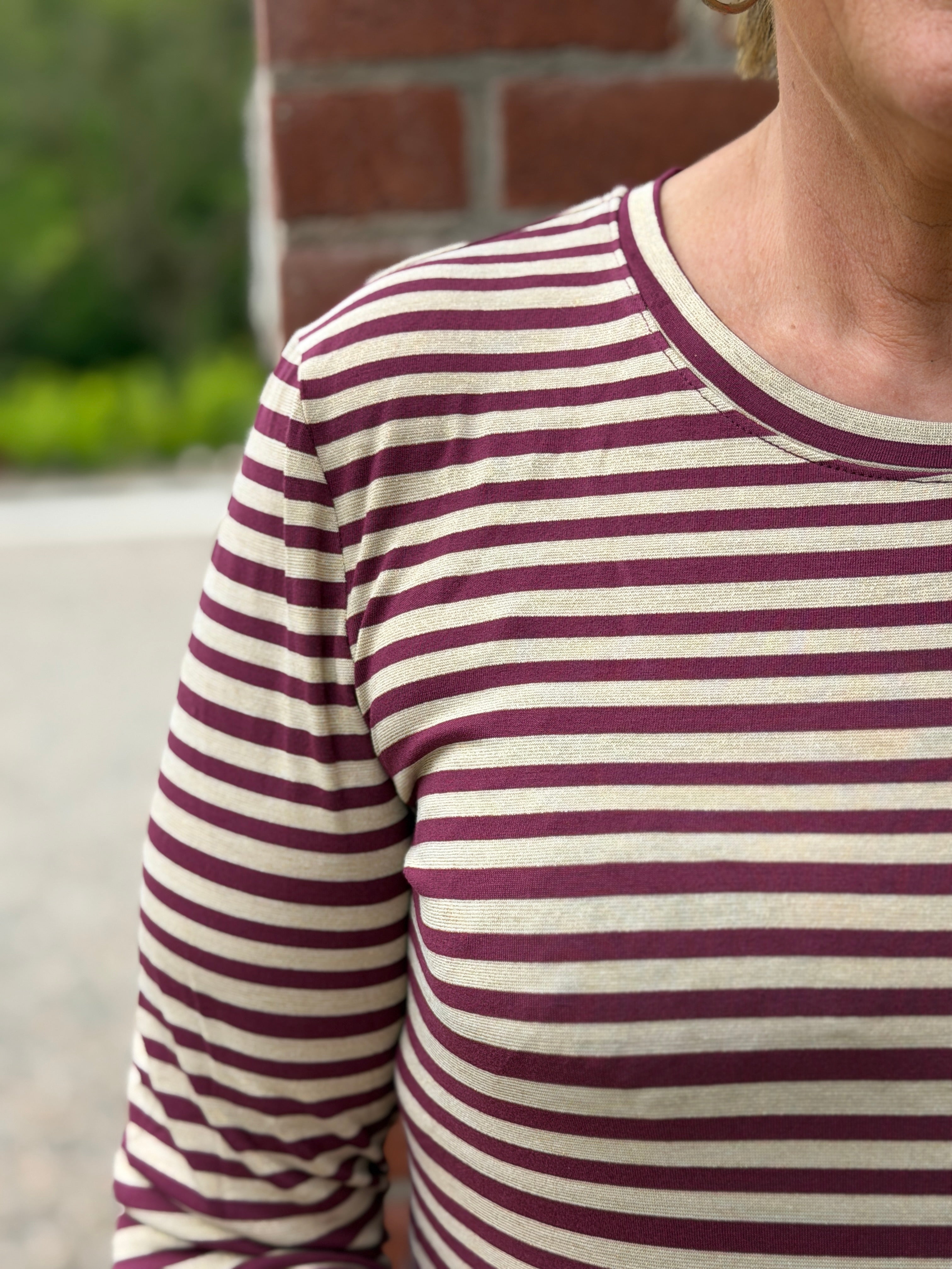 Nümph Nurixie Striped Top In Fig
