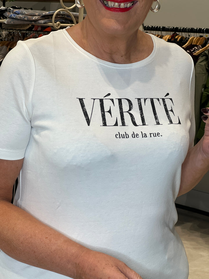 Street One Wording T-shirt In Off white