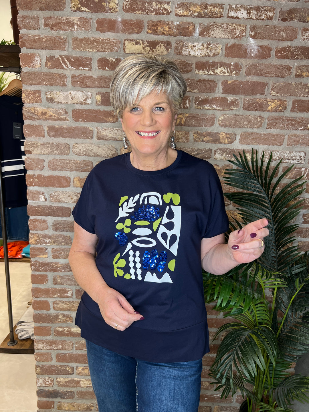 Peruzzi Sequence Print T-shirt in Navy