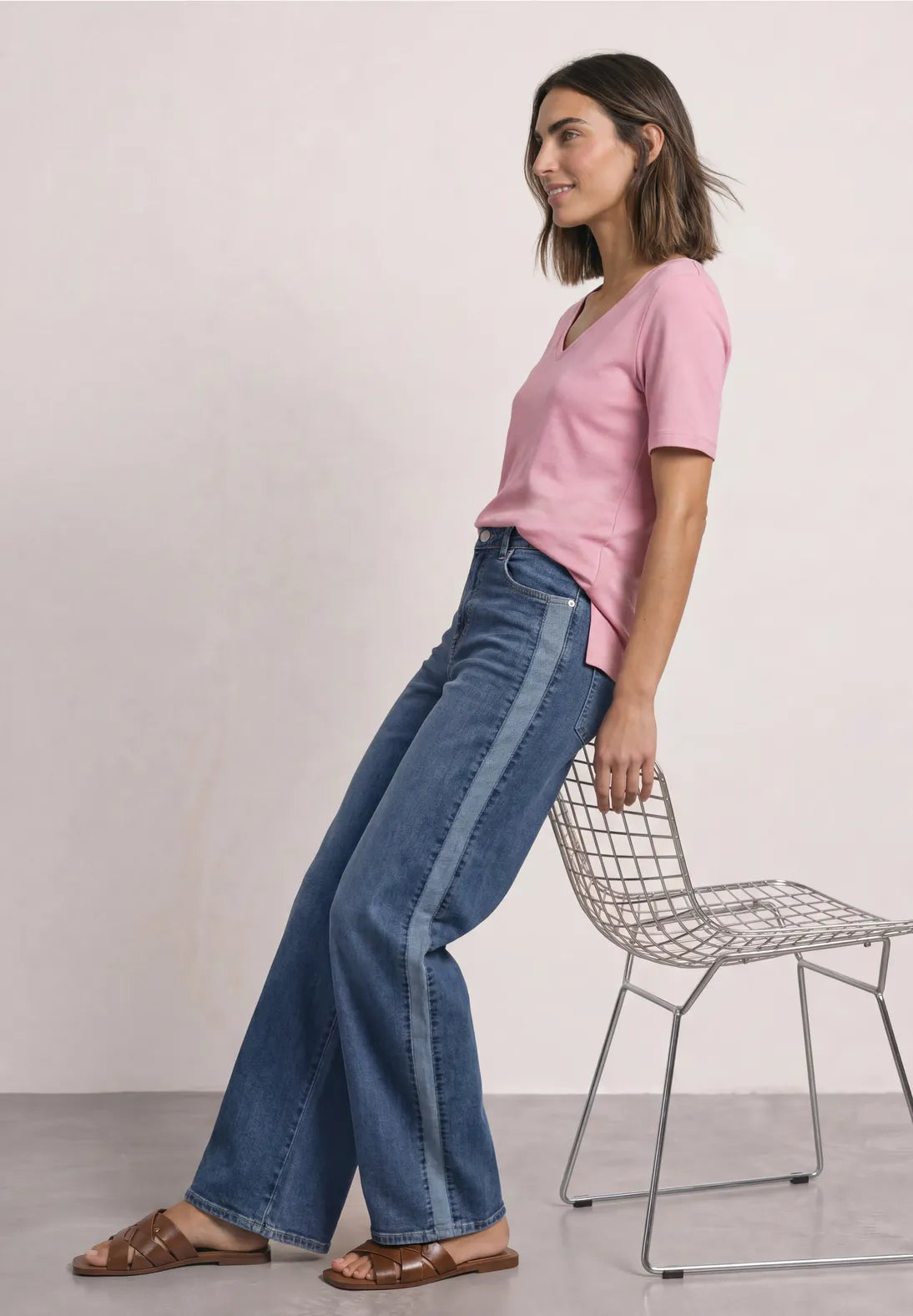 Heart Neckline with short sleeves in Vintage Blush