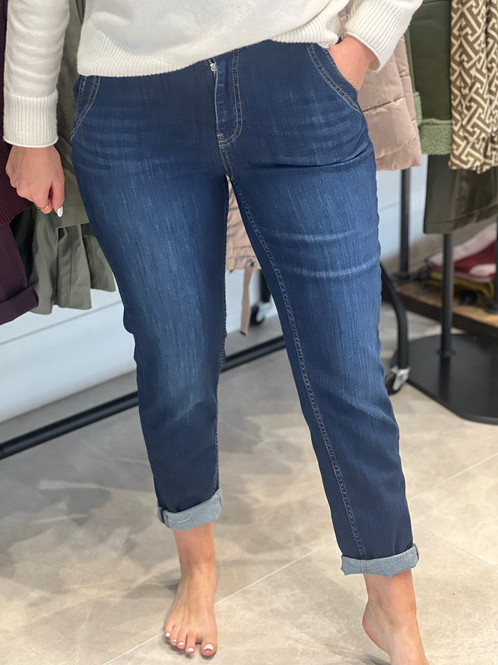 Street One Mom Jeans In Dark Blue Wash