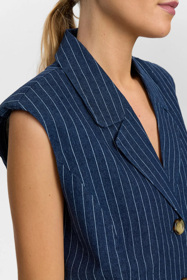 Nümph Nuvibeke Blazer In Medium Blue Denim