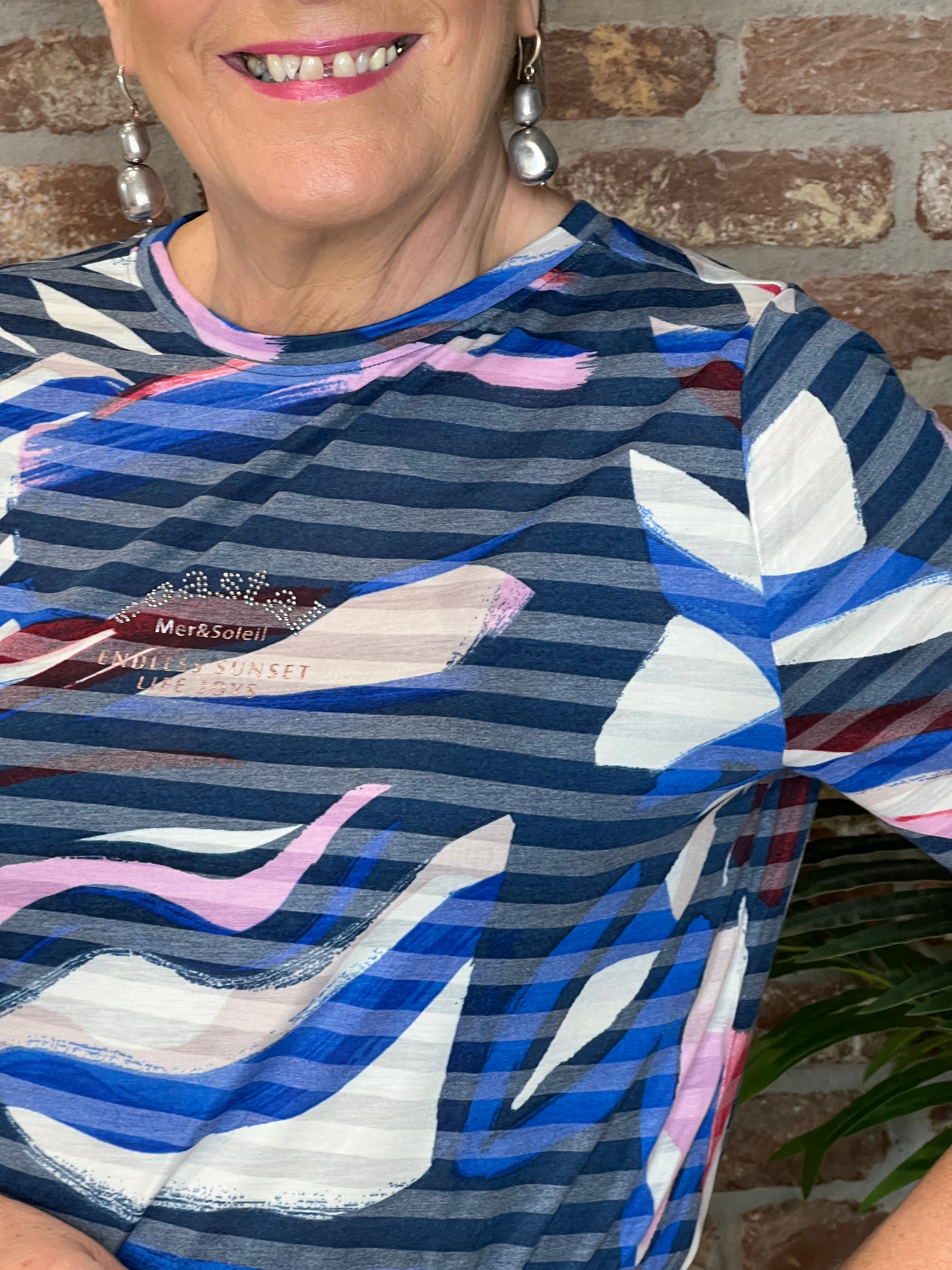 Cecil Burnout T-shirt In Universal Blue