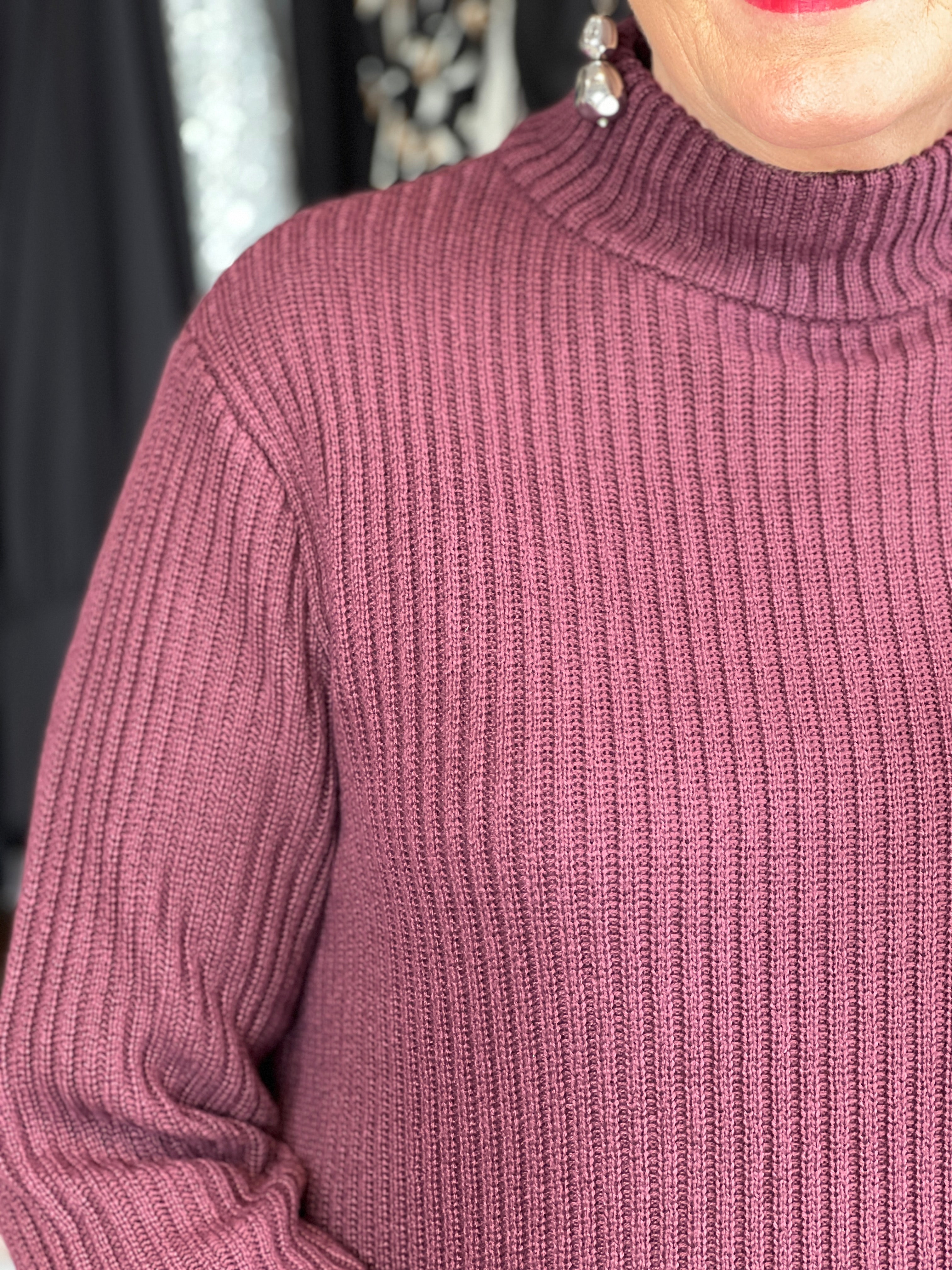Monari Knitted Pullover In Bordeaux
