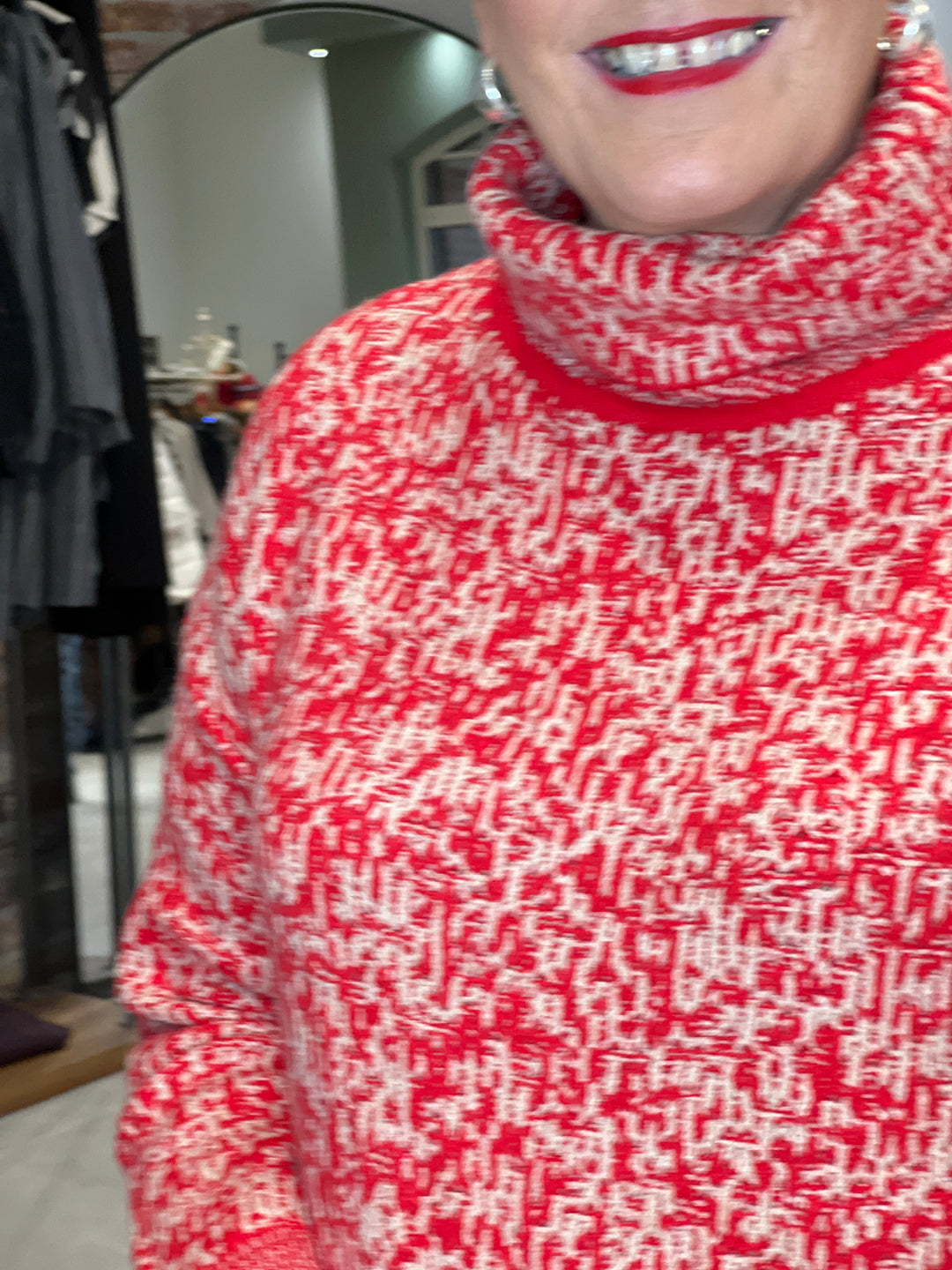 Street One Two Tone Pullover In Racing Red