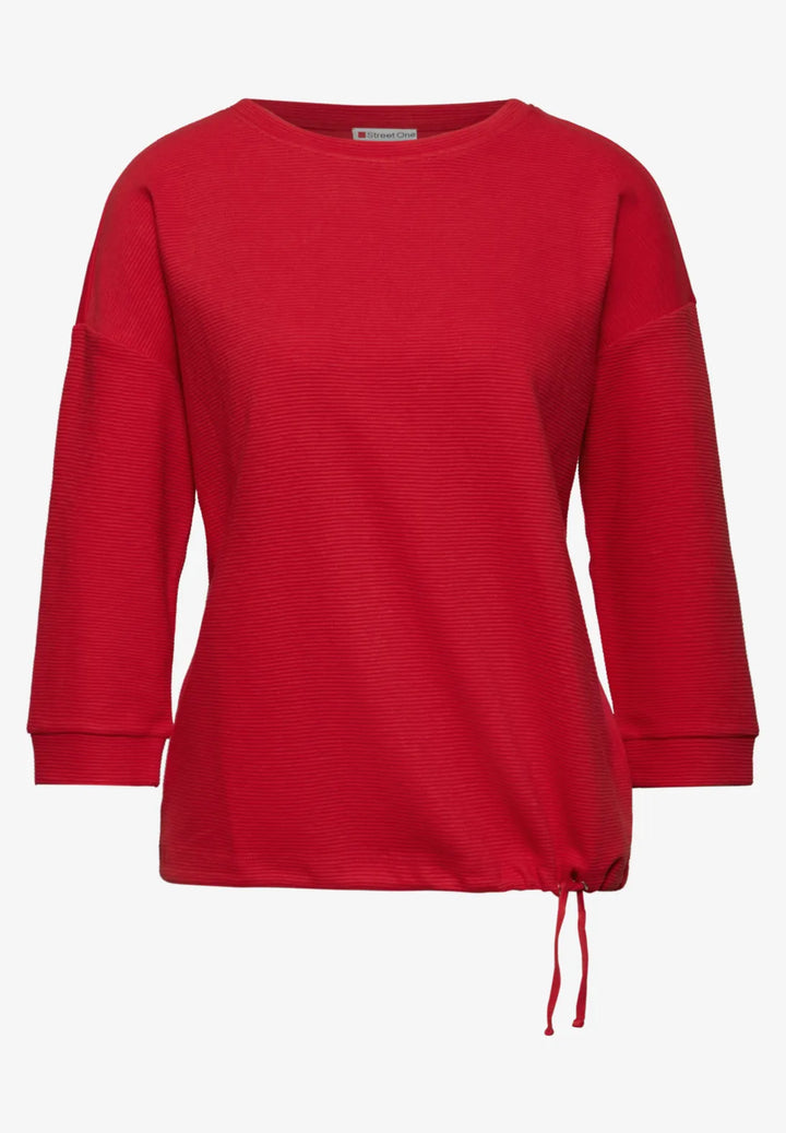 Street One structured sweatshirt  In Racing Red