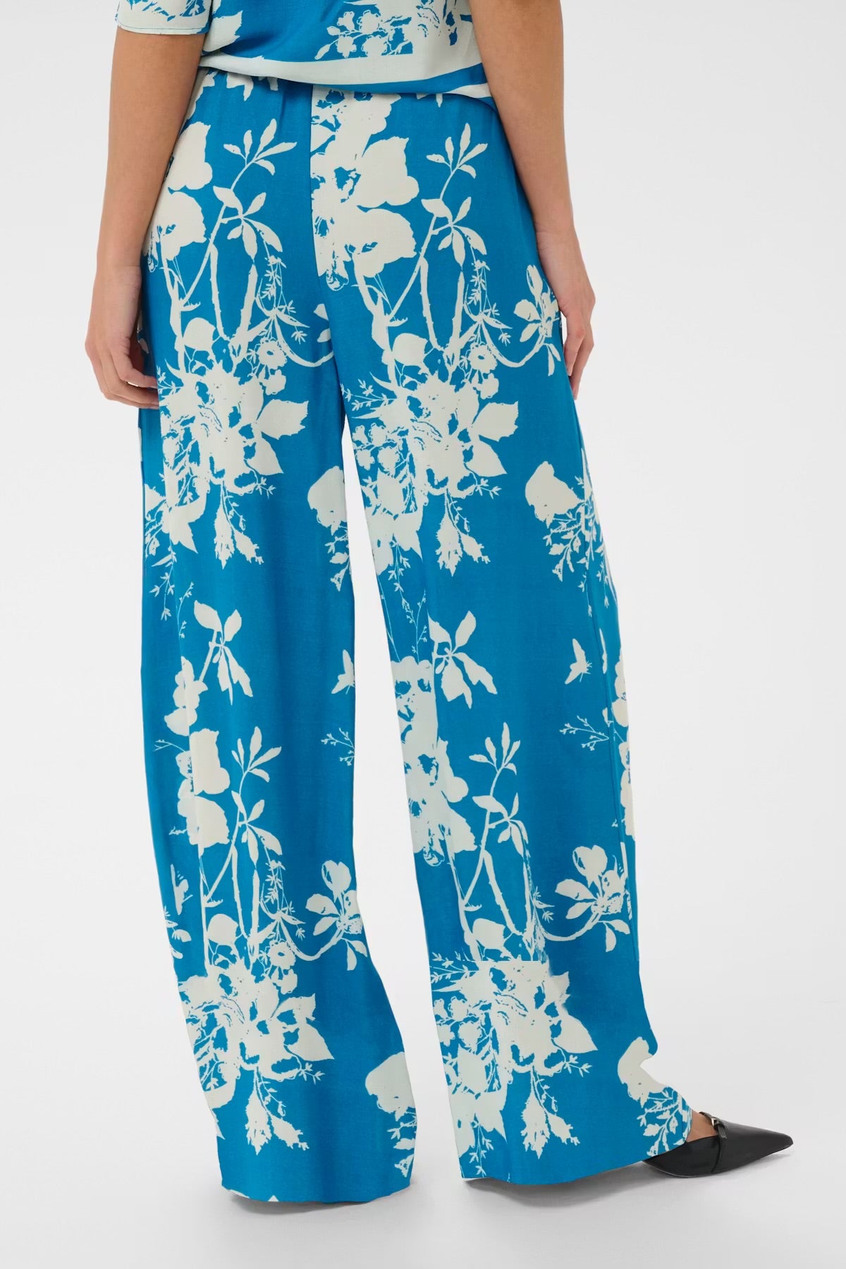 Saint Tropez Flower Trousers in Blue Multi