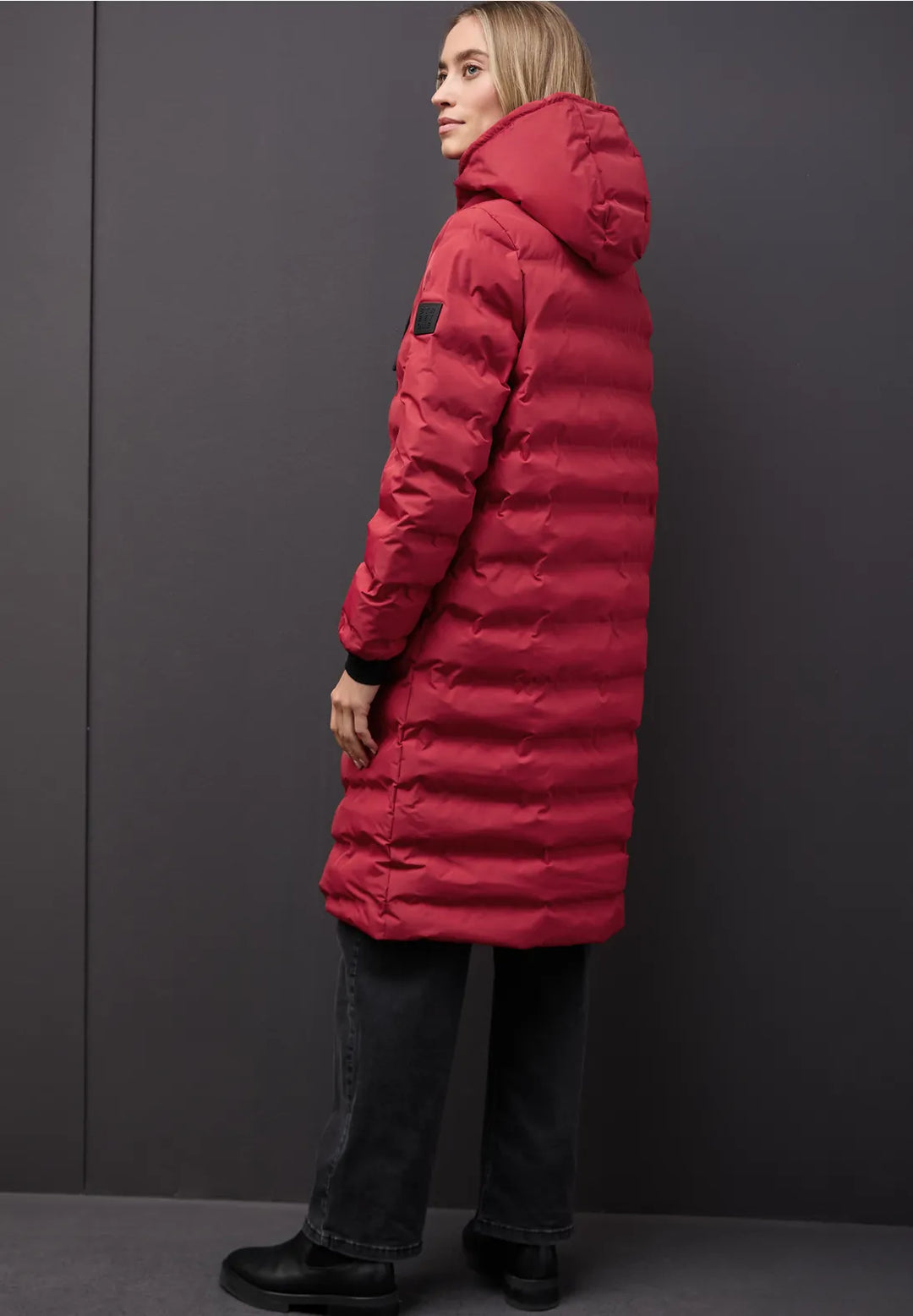 Street One Padded Coat In Carpet Red