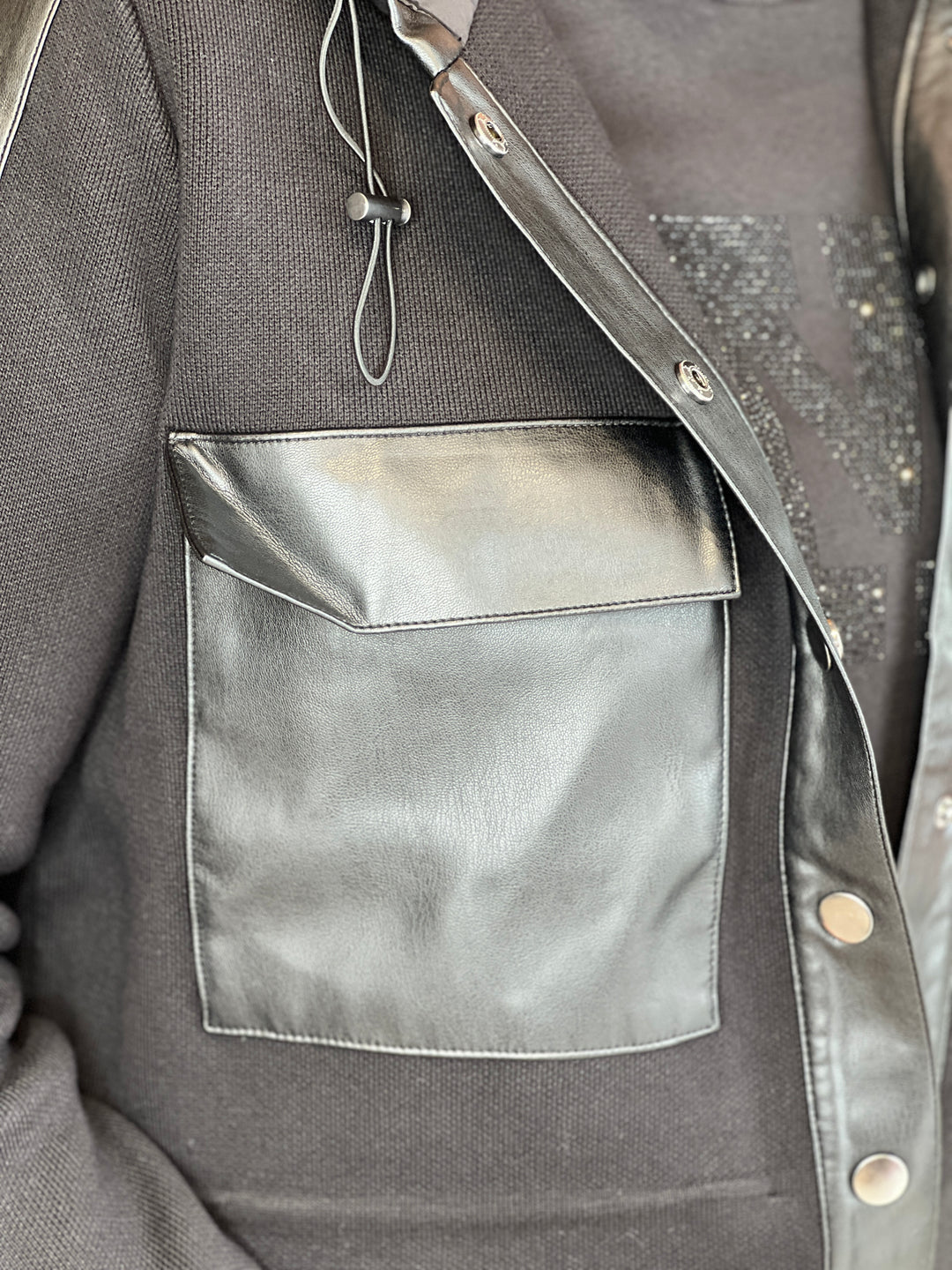 Monari Cardigan With Hood In Black