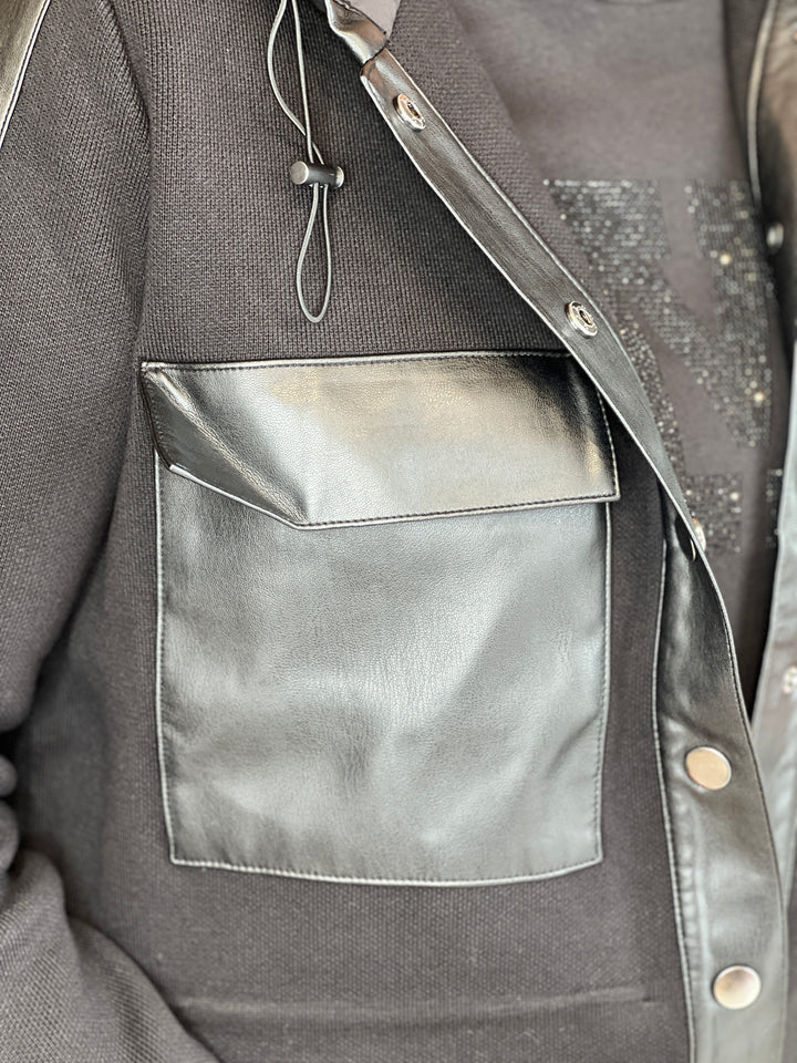 Monari Cardigan With Hood In Black