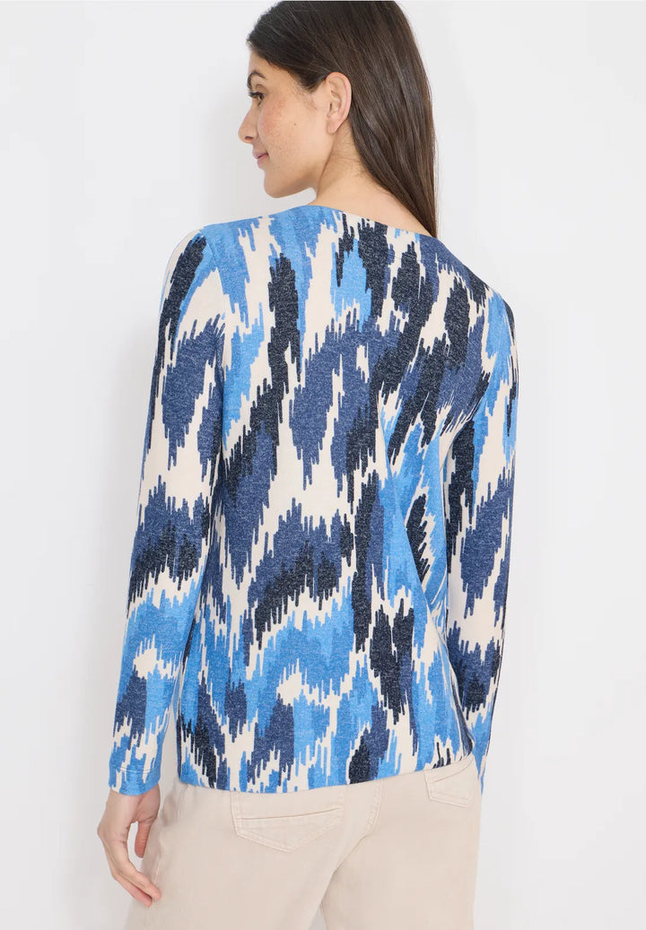 Cecil v-neck jumper In Universal Blue