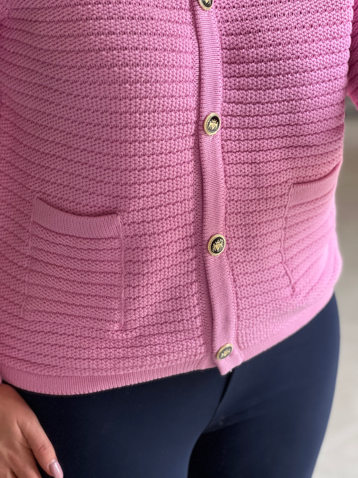 Milano Italy Cardigan In Soft Pink