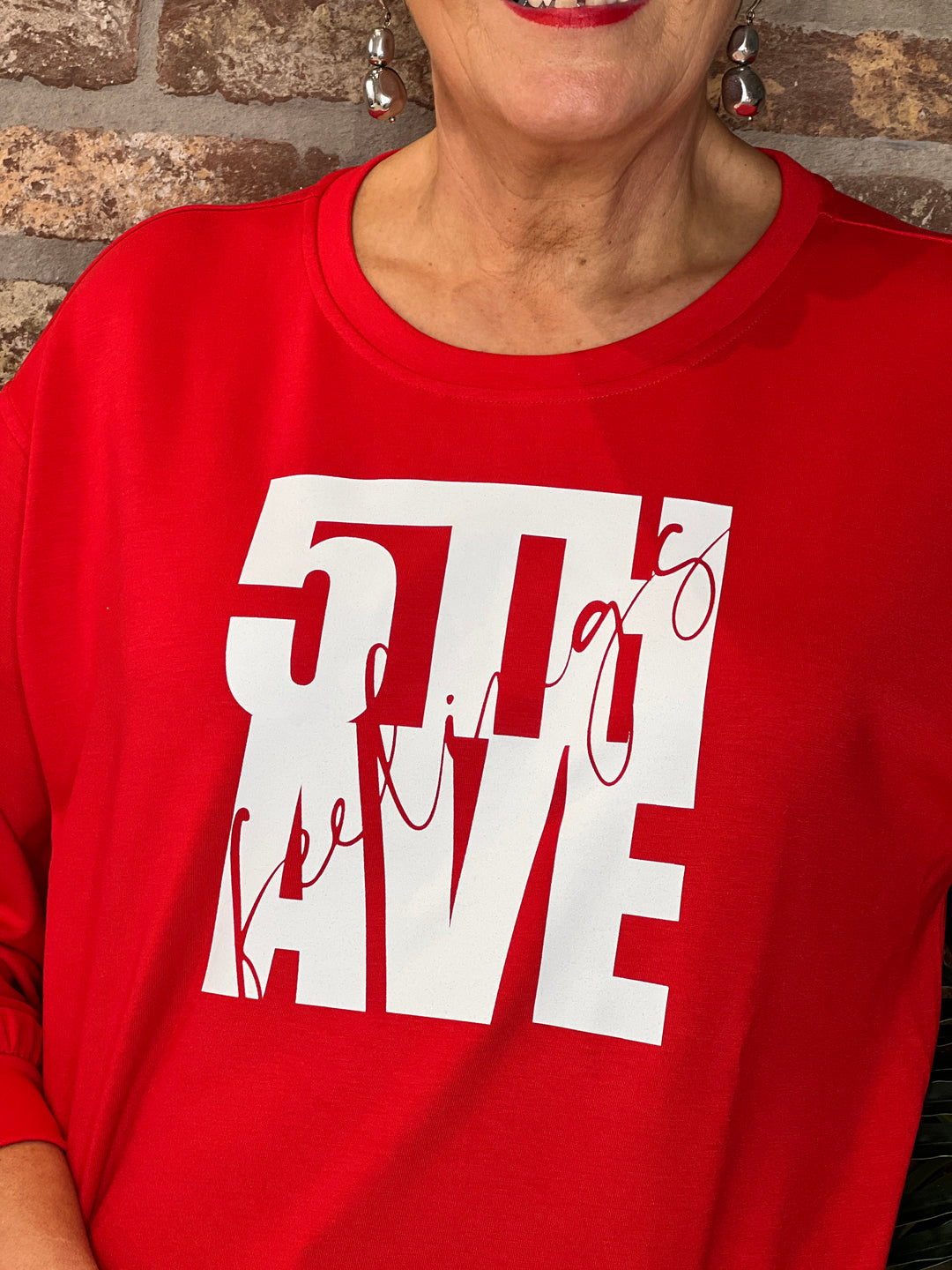 Monari Graphic Sweatshirt In Chilli Pepper