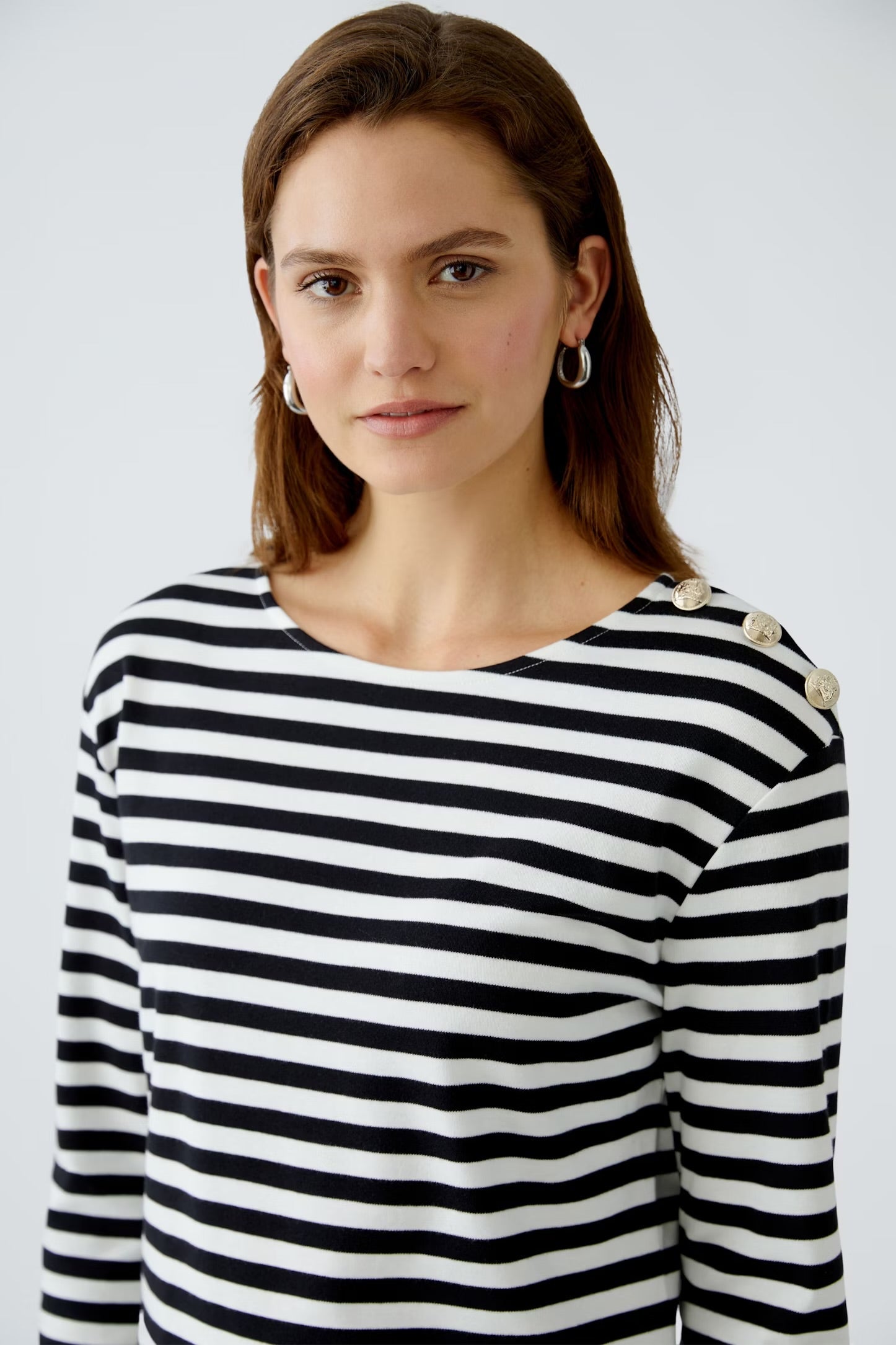 Oui Sunala Top In navy & White