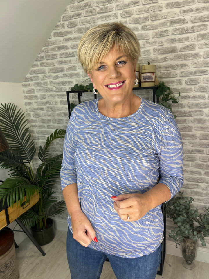 Soya Concept Galina Top In Blue Multi