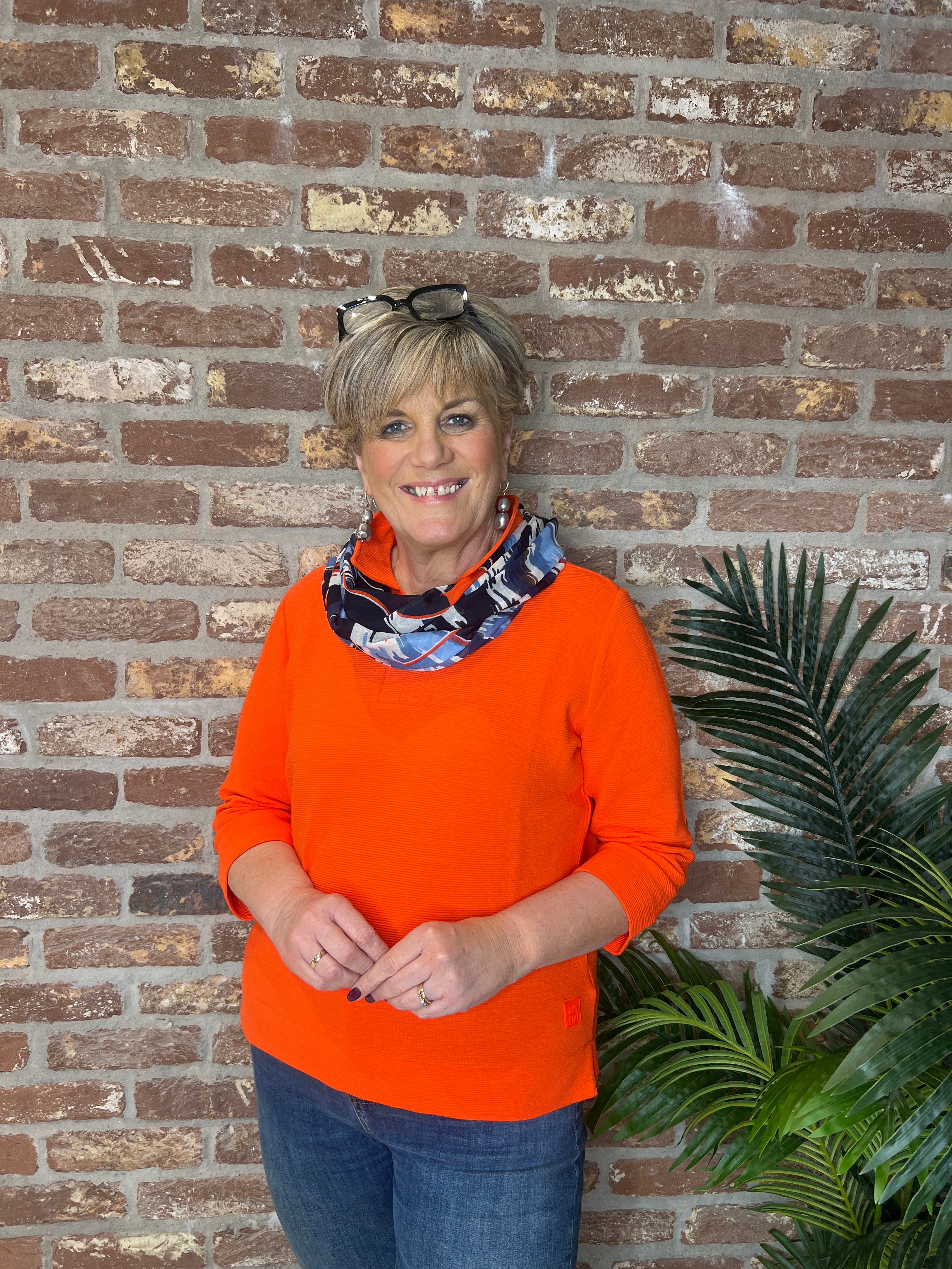 Cecil Polo Shirt In Cherry Tomato Orange