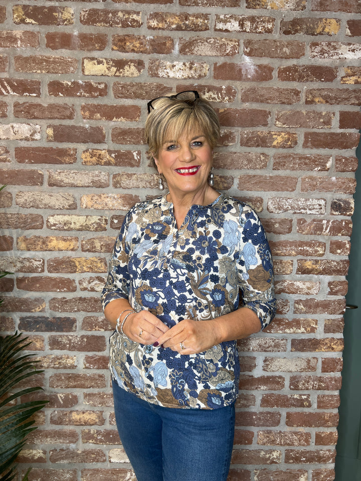 Soya Concept Paisley Felicity Top In Blue