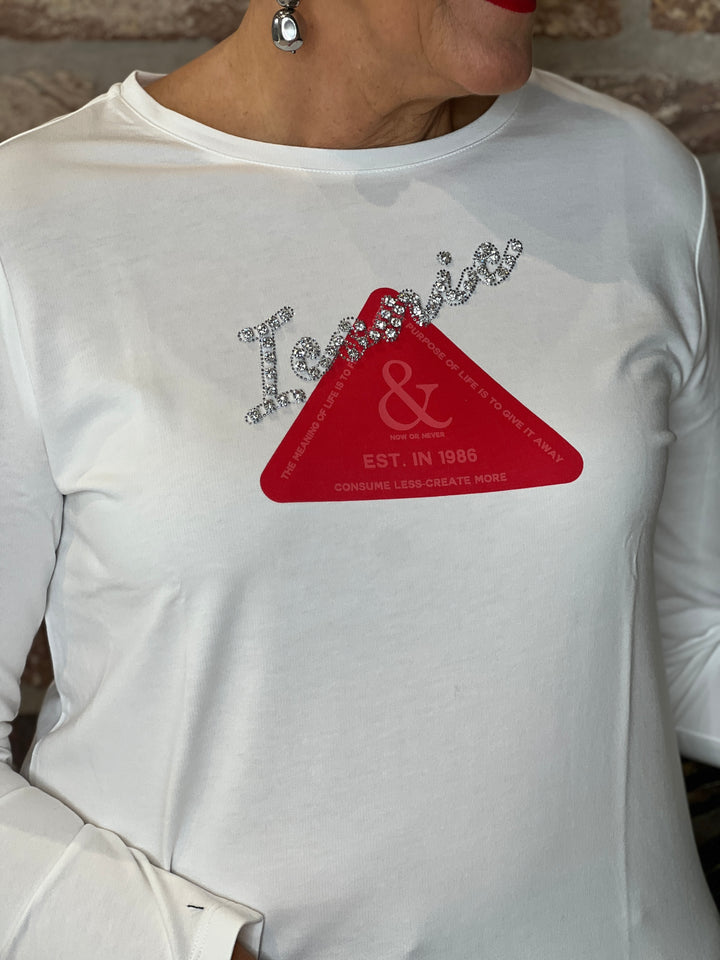 Monari Embellishment Top In Off White