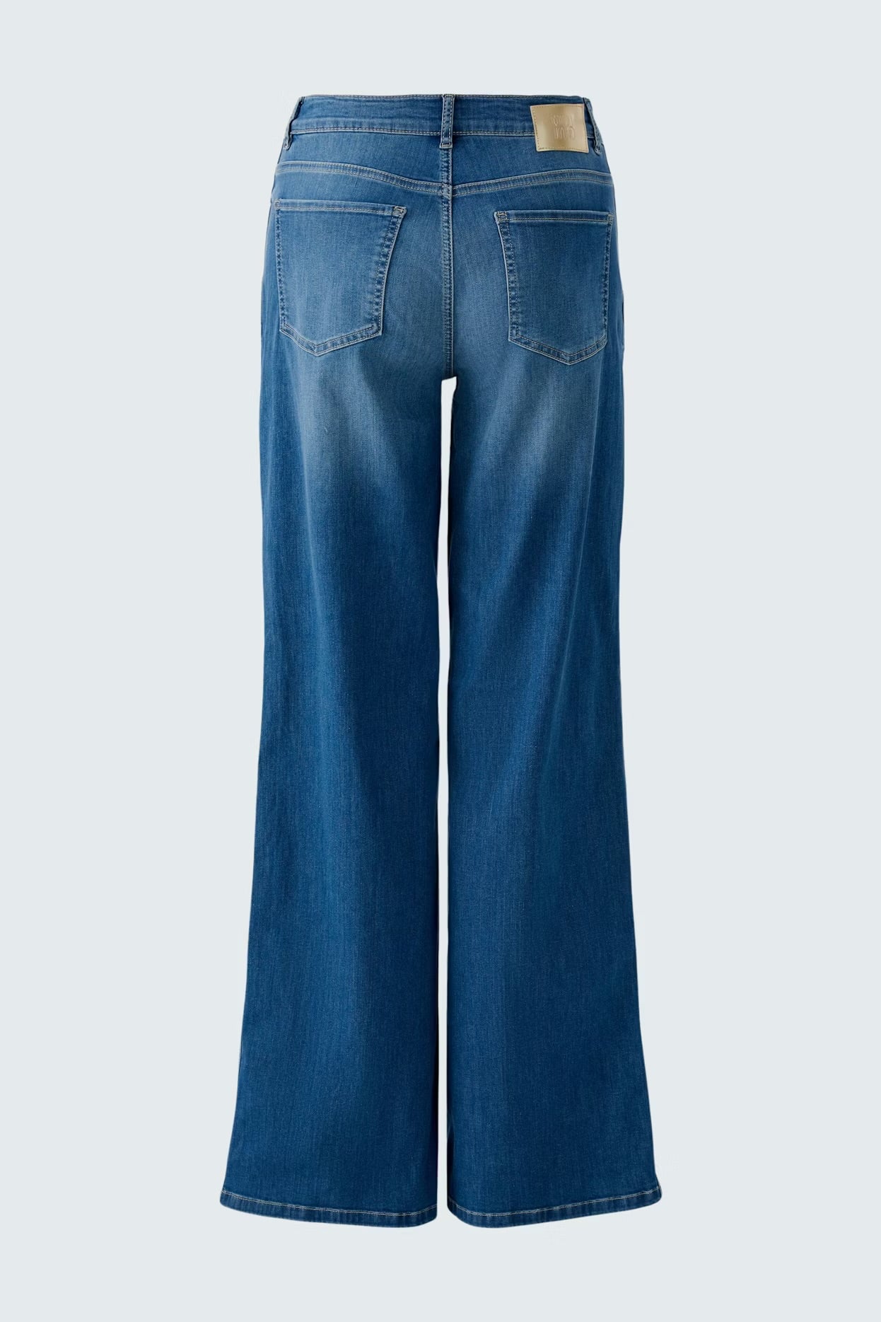 Oui Wide Leg jeans In Dark Blue Denim