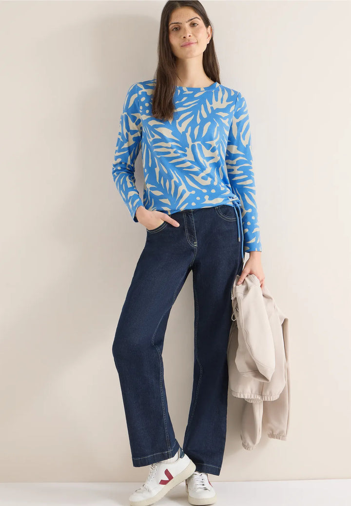 Cecil Two tone Sweatshirt In Fountain Blue