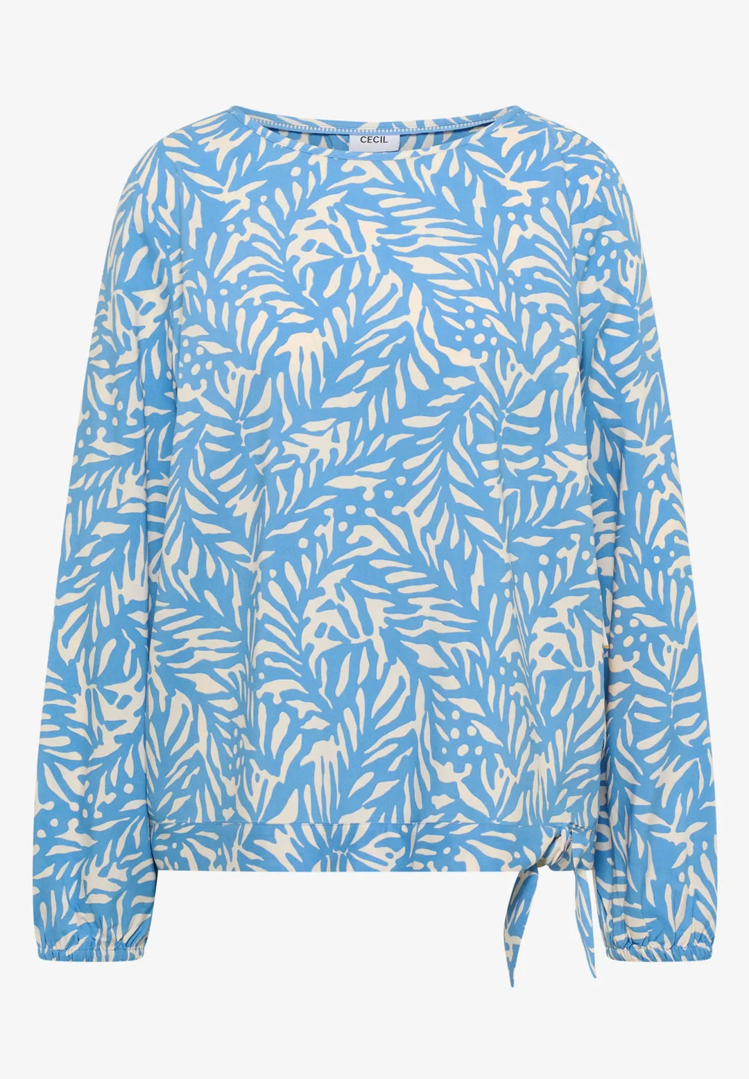 Cecil Two Tone Blouse In Fountain Blue