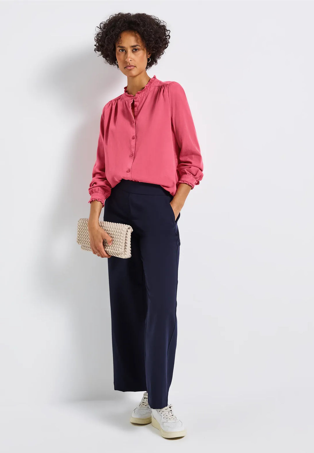 Street One Washed Look Blouse In Almond Coral