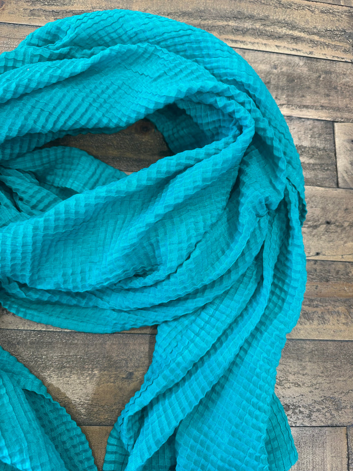 Street One Pleated Scarf In Green
