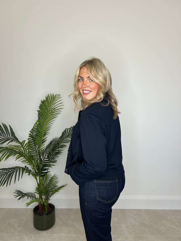 More & More Jersey Jacket In Navy
