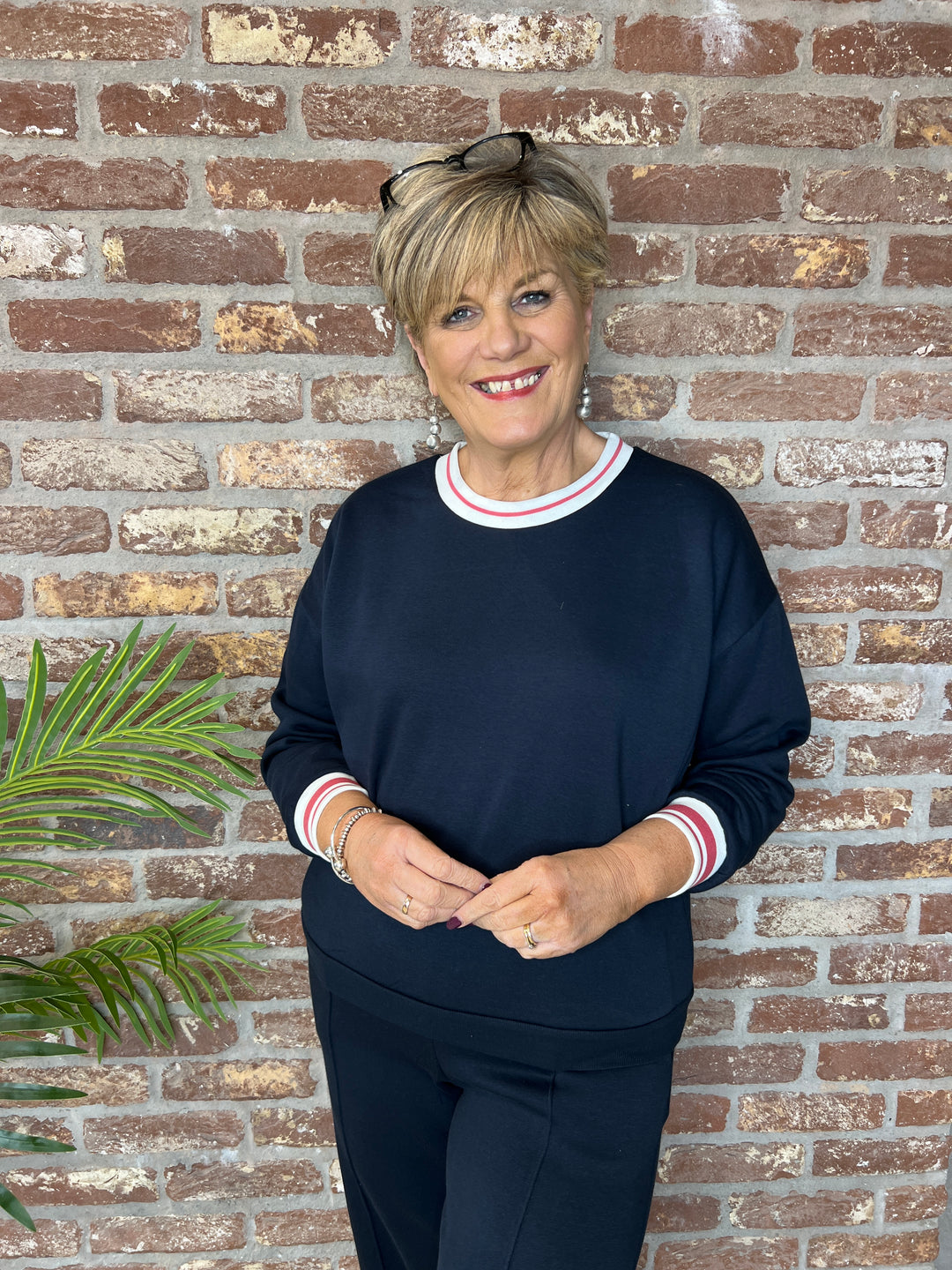 Soya Concept Angelin Sweatshirt In Navy