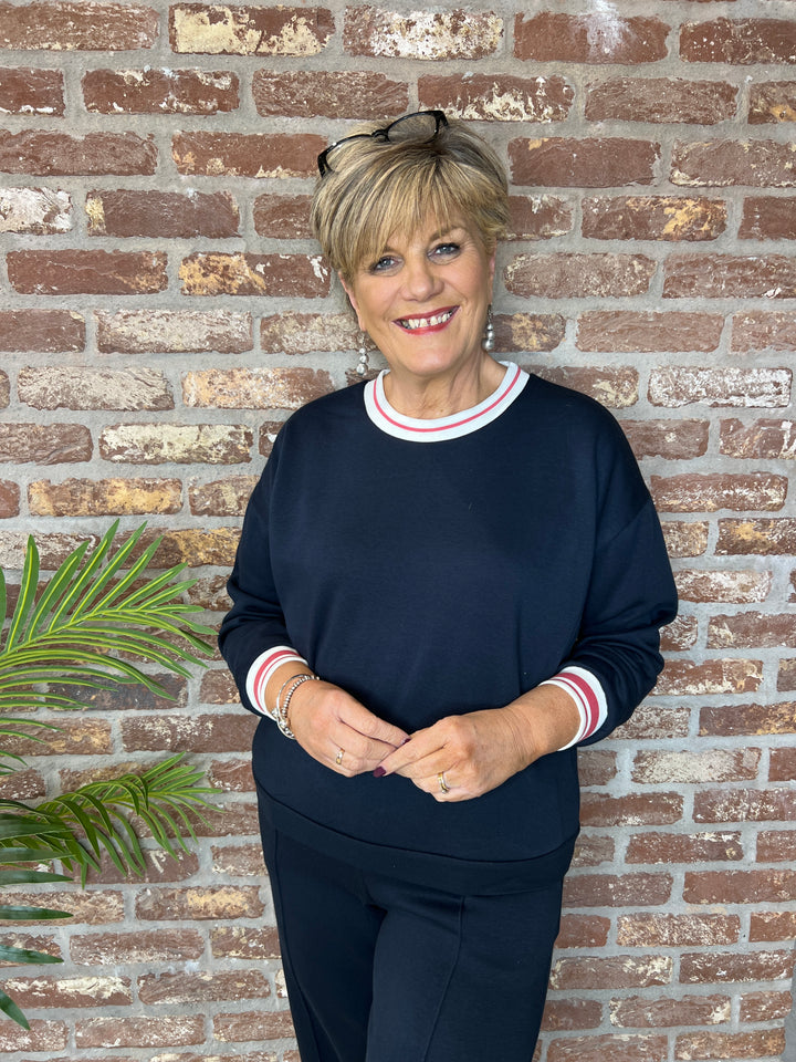 Soya Concept Angelin Sweatshirt In Navy