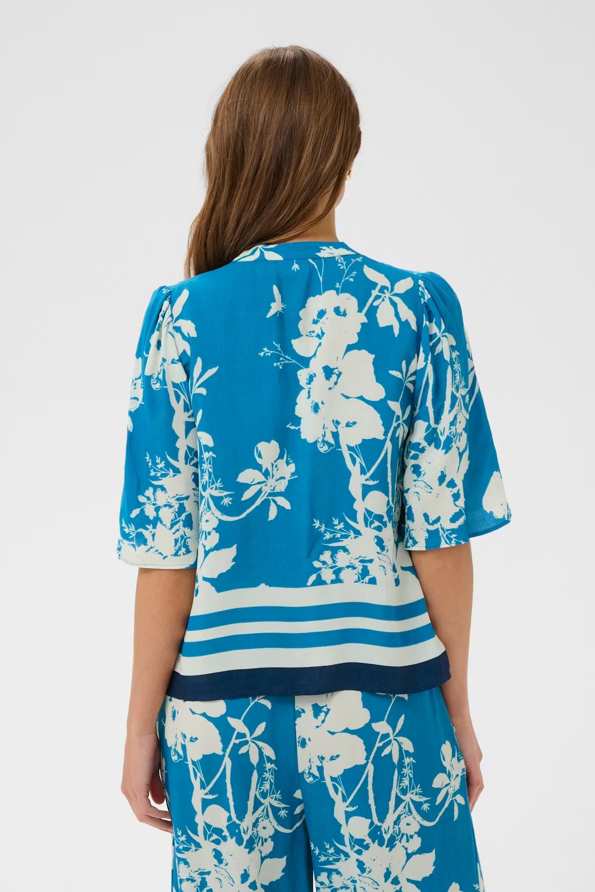 Saint Tropez Flower blouse in Blue Multi