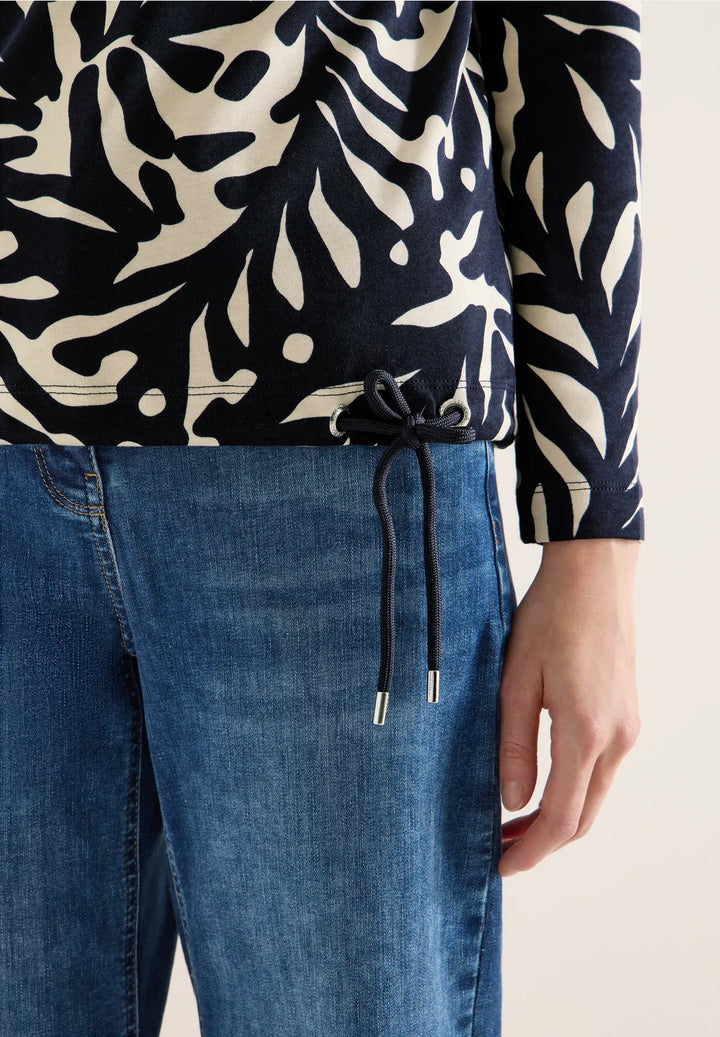 Cecil Two tone Sweatshirt In navy