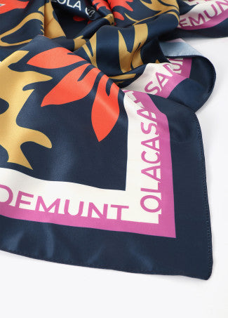 Who’s that girl square scarf in blue & pink