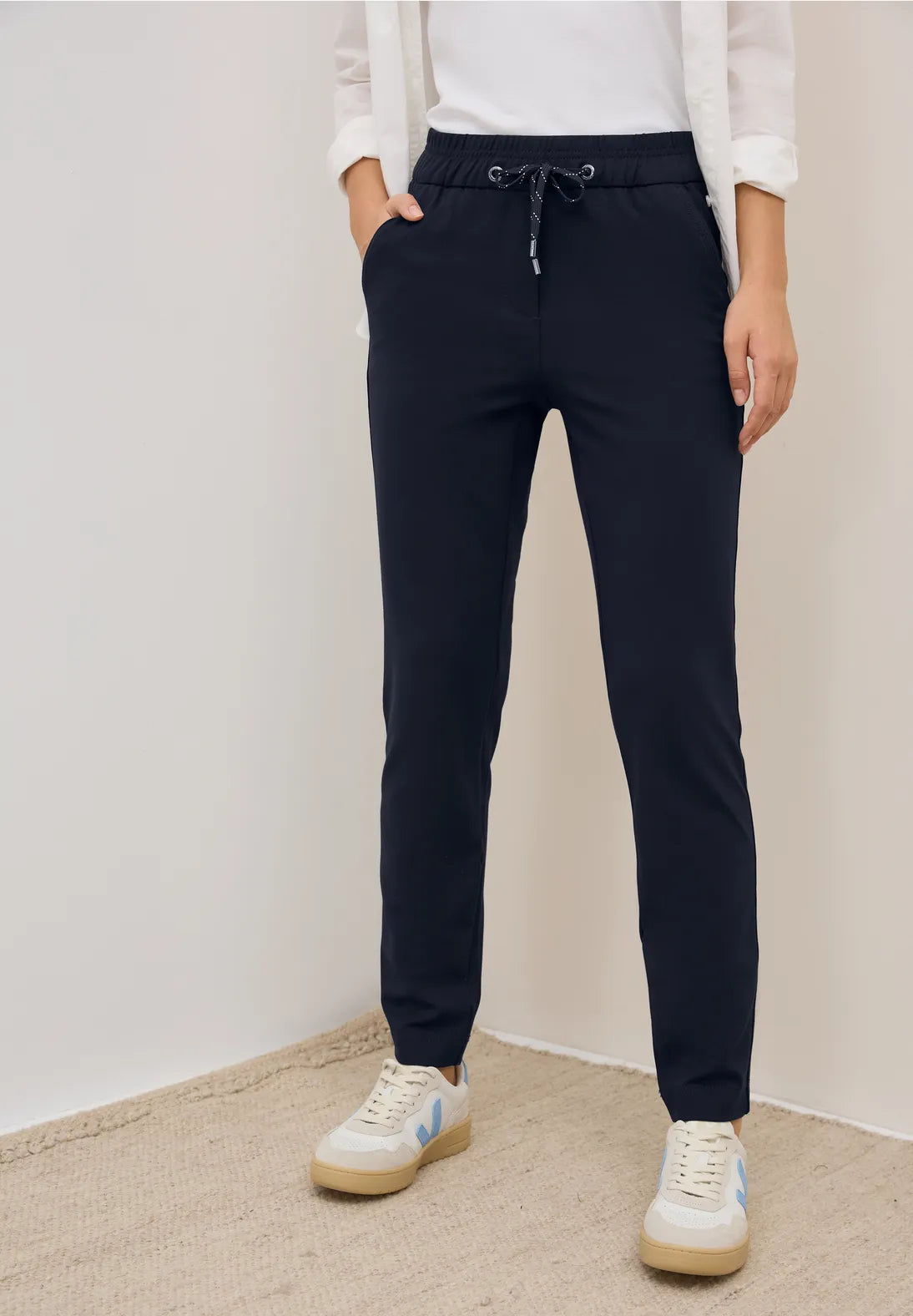 Cecil Tracey Trousers In Urban Dark Blue