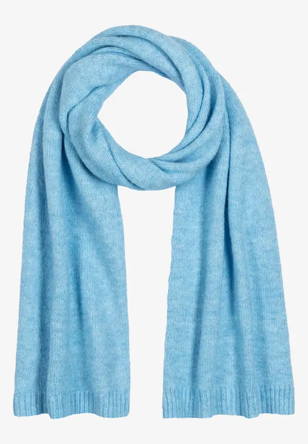 More & More Knitted Scarf In Sky Blue