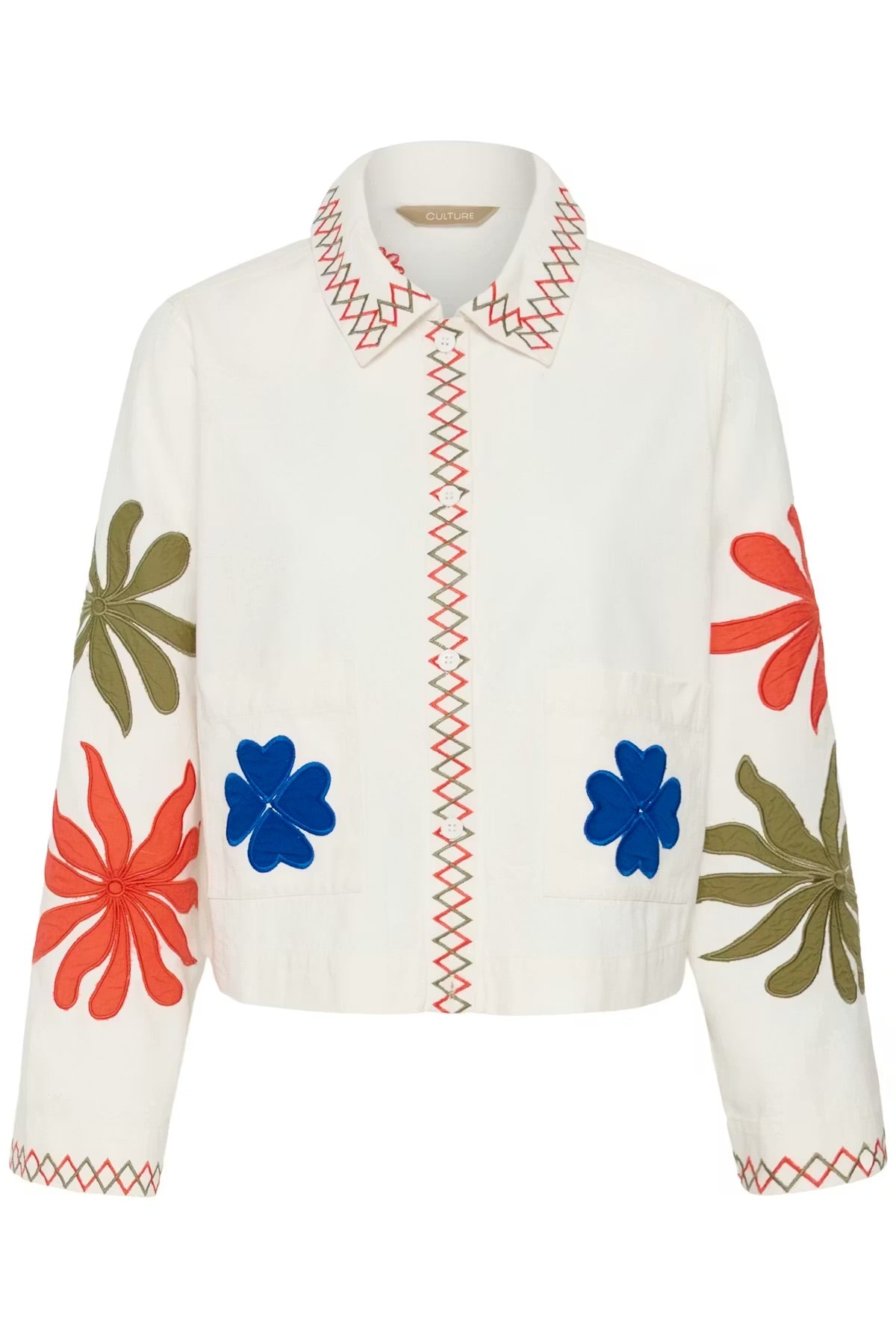 Culture Embroidery Jacket In Spring Gardenia
