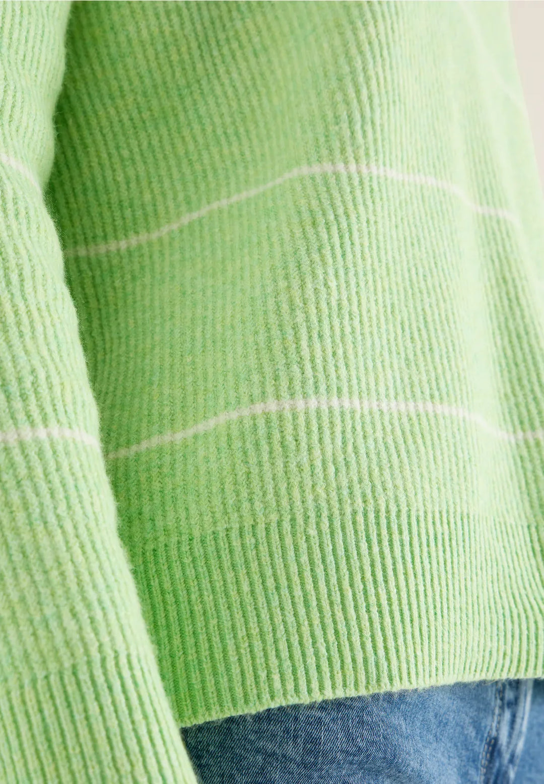 Cecil Striped Knit In Bamboo Green