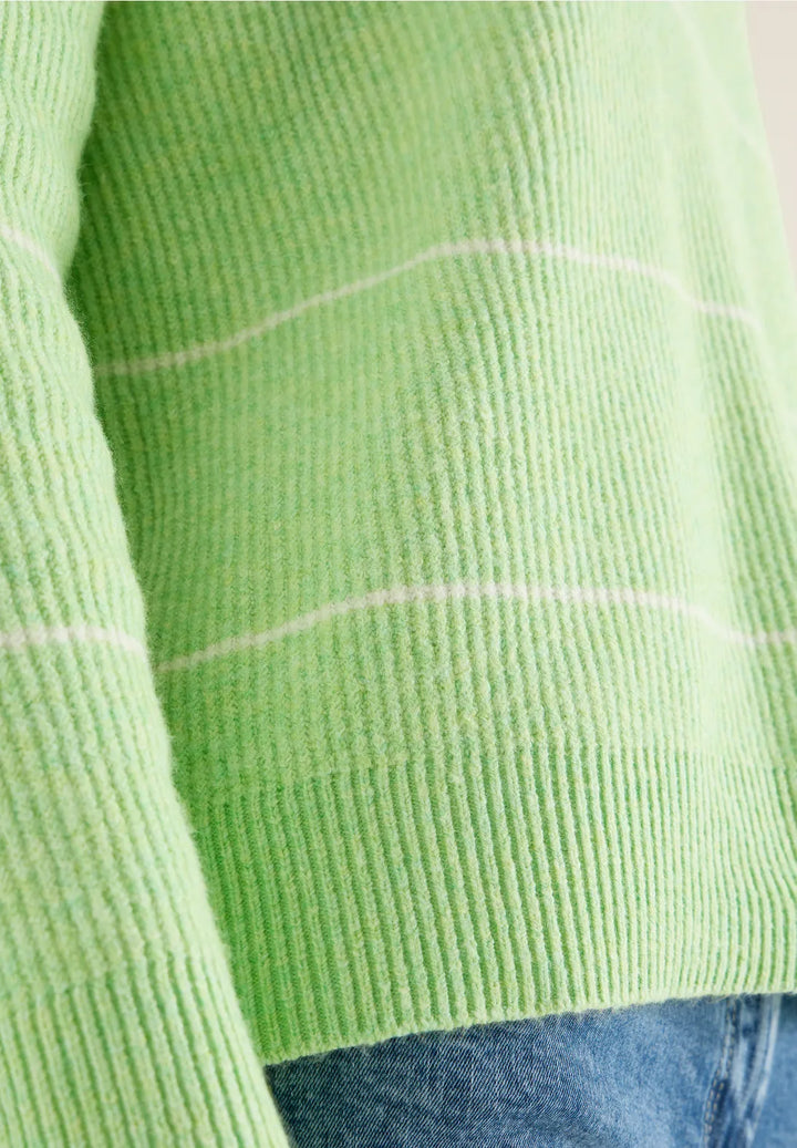 Cecil Striped Knit In Bamboo Green