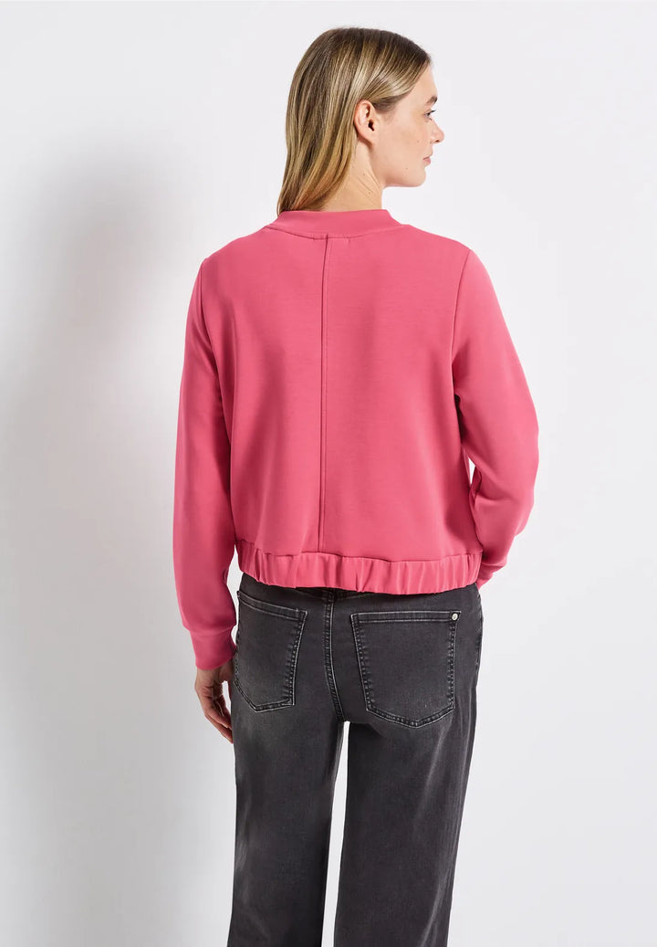 Street One Silk Look Jacket In Almond Coral