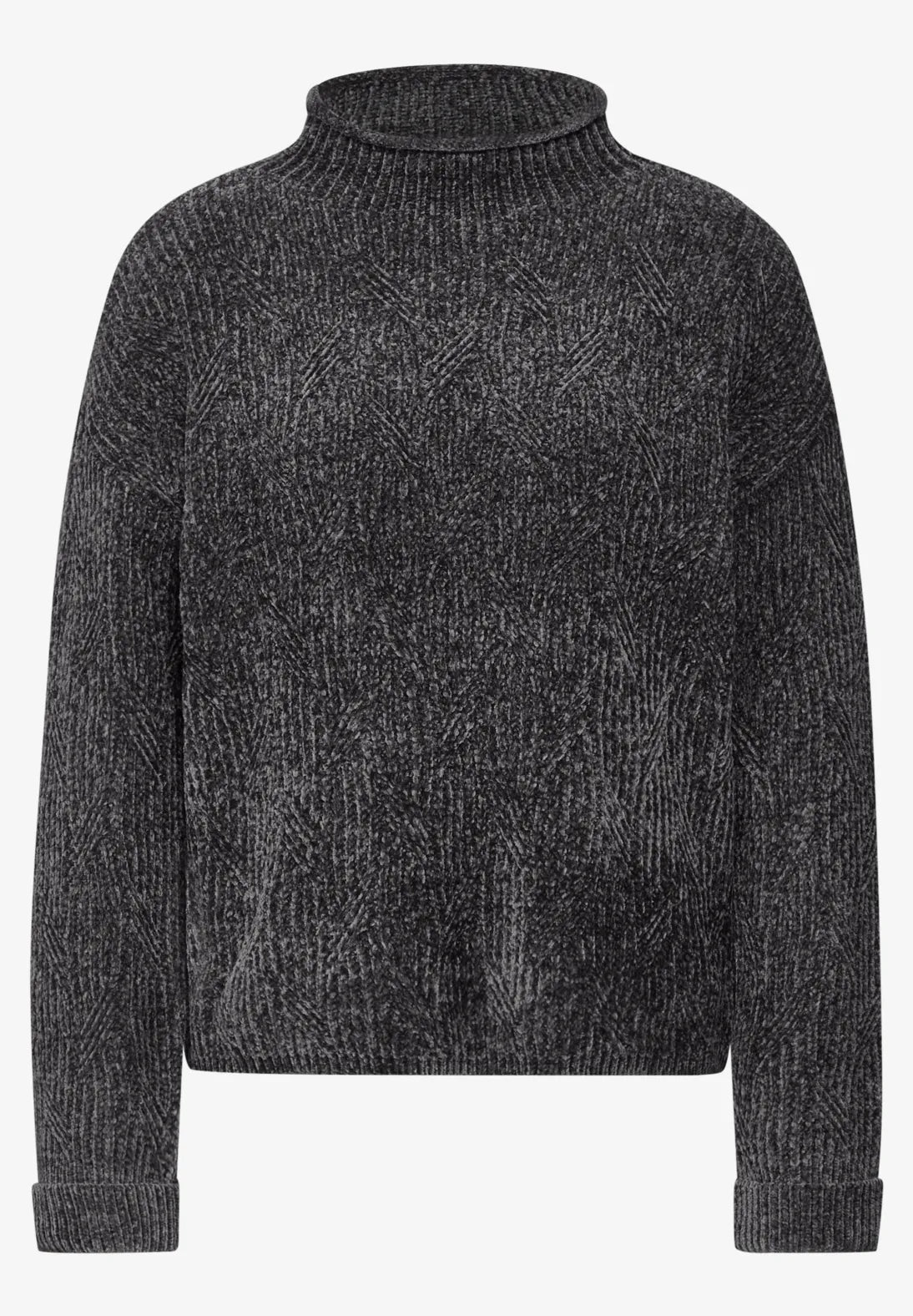 Street One Chenille Jumper In Gravel Grey