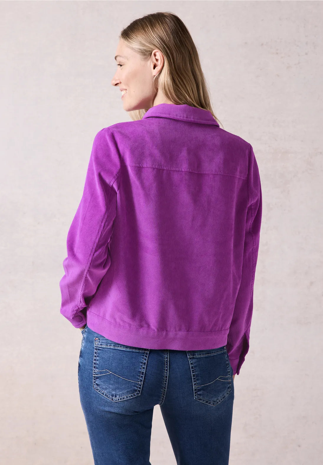 Cecil Cord Jacket In Iced Violet