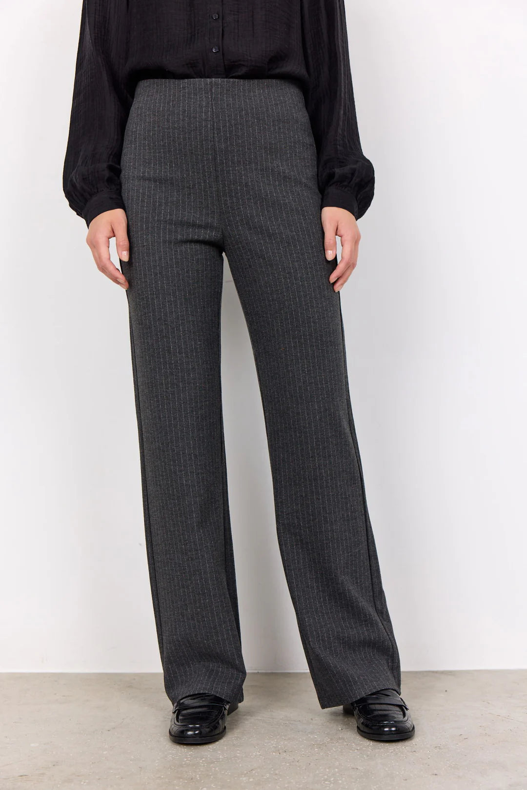 Soya Concept Iva pull on trousers in Dark Grey