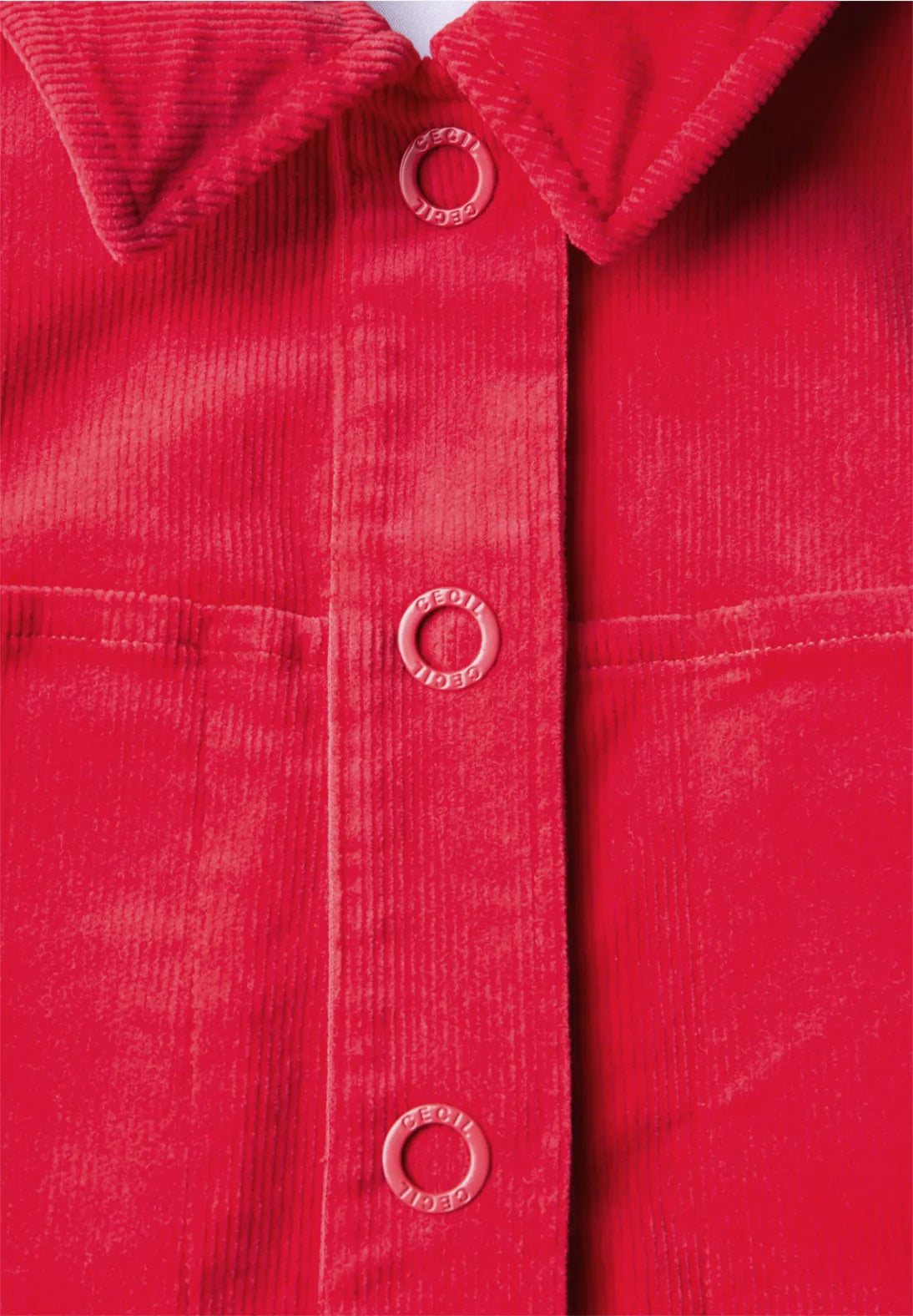 Cecil Cord Overshirt In Granita Red