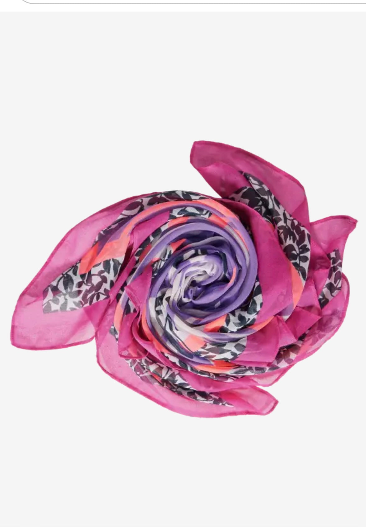 Street One Printed Square Scarf In Magnolia Pink