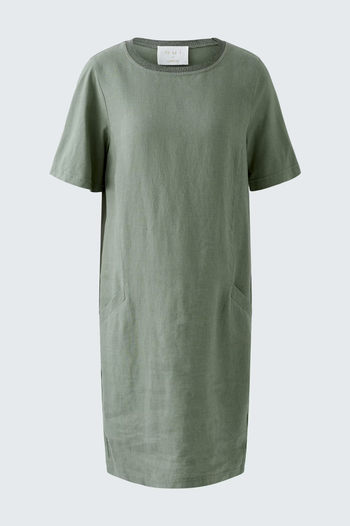 Oui Kleid Dress In Shaded Moss