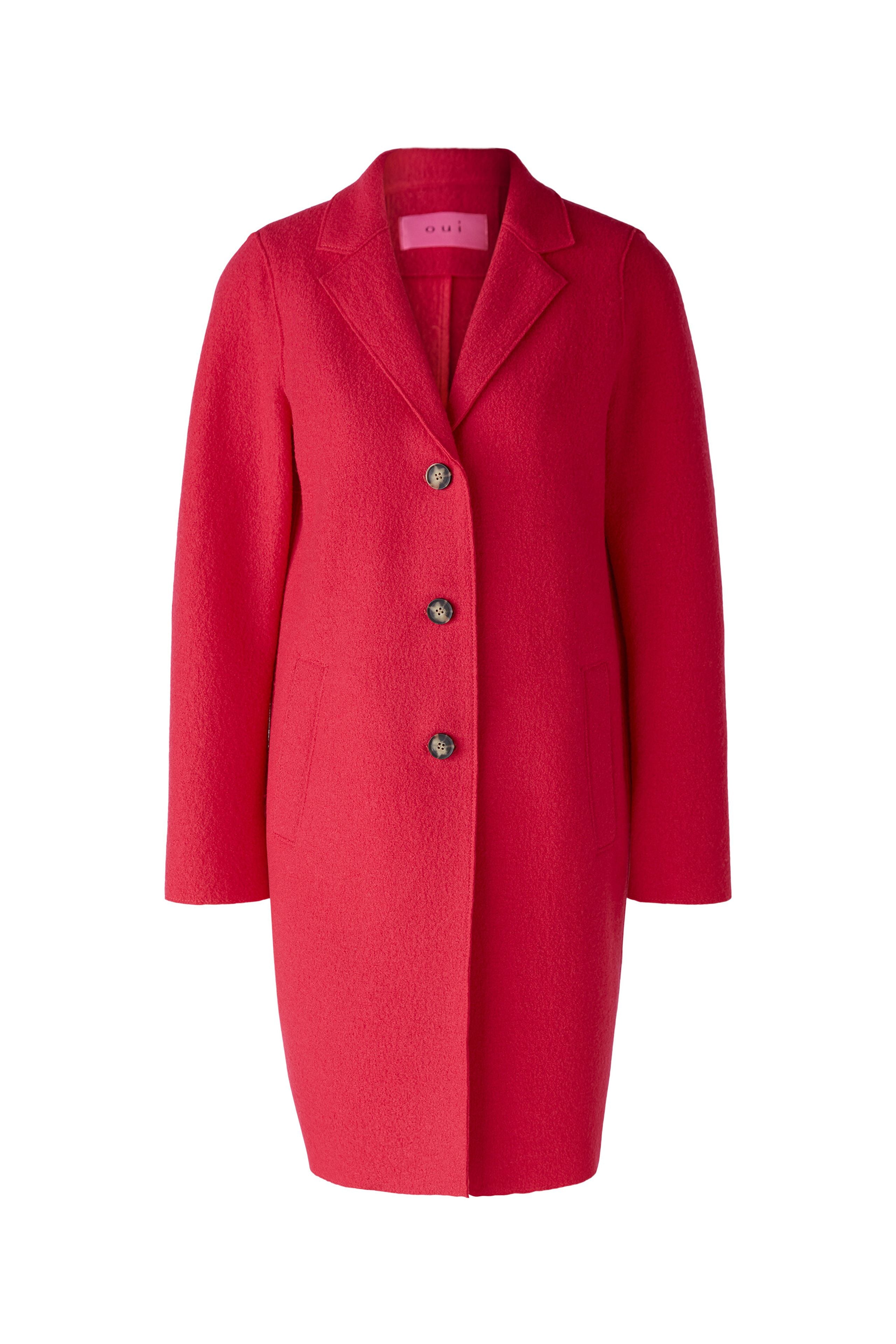 Oui Mayson Boiled Wool Coat In Jazzy