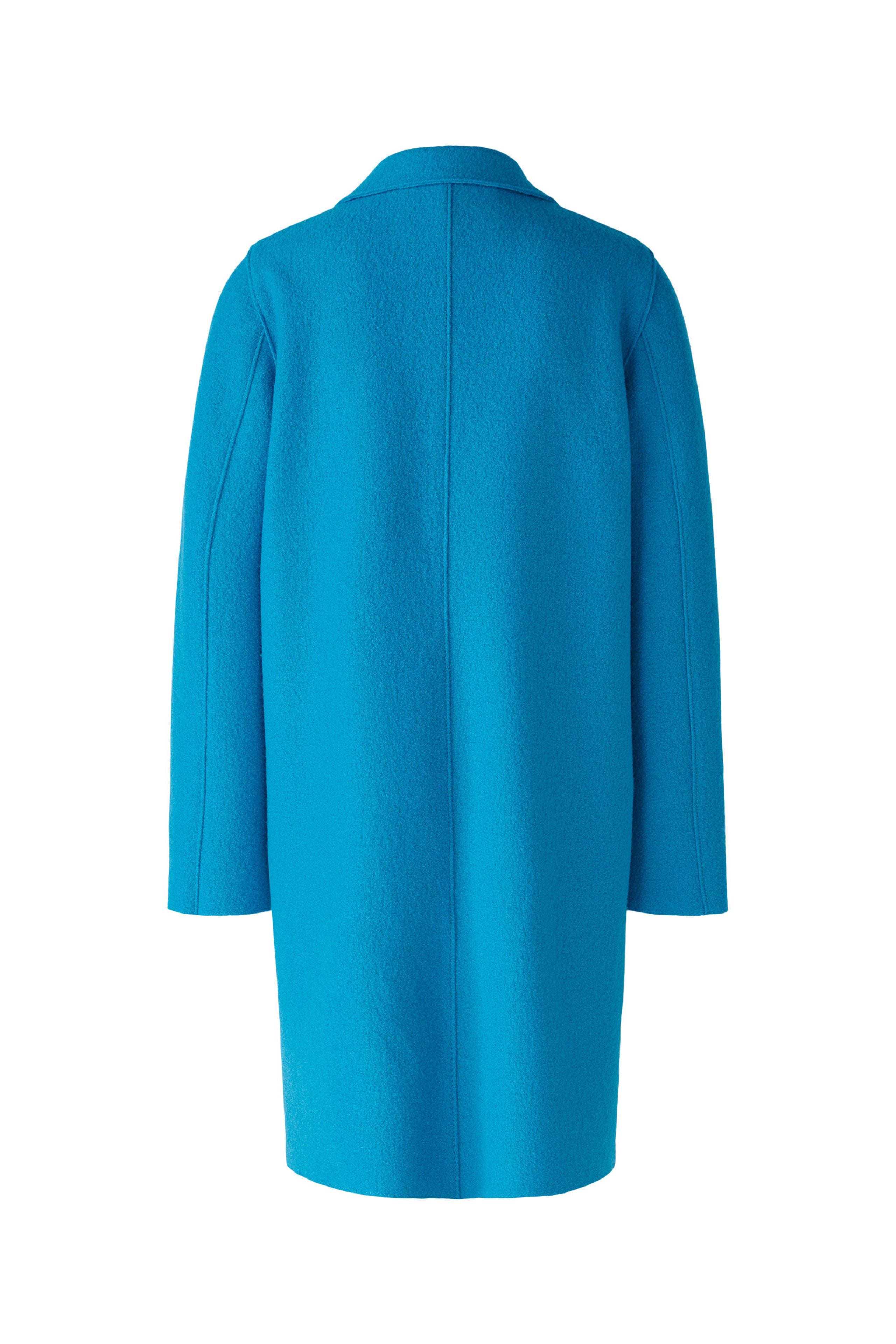 Oui Mayson Boiled Wool Coat In Ocean Bay